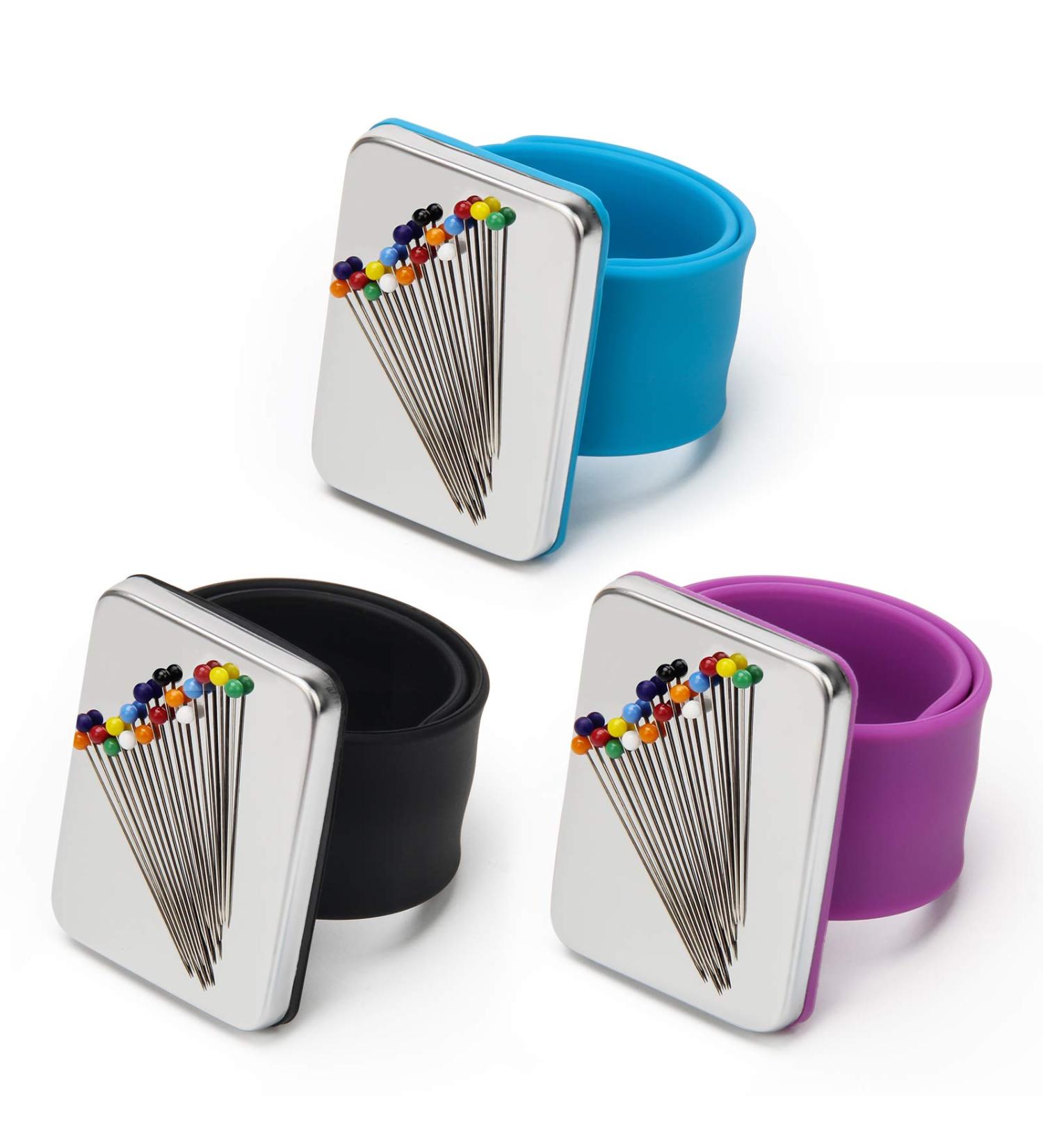 Coitak Magnetic Pin Holder Wrist Band - Set of 3 | Sewing Pincushion with Wristband - Buy Online on SooperMarket.com