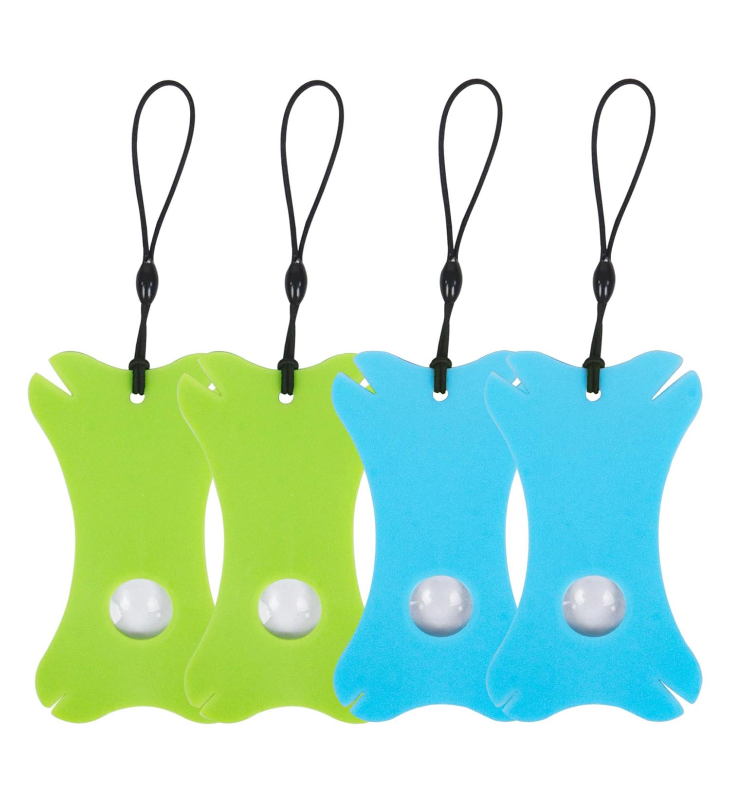 Qaziuy 4-Piece Tick Card Set with Magnifying Glass - Ideal for Pets & People - Durable Elastic Cord - Blue & Green - Buy Online on SooperMarket.com