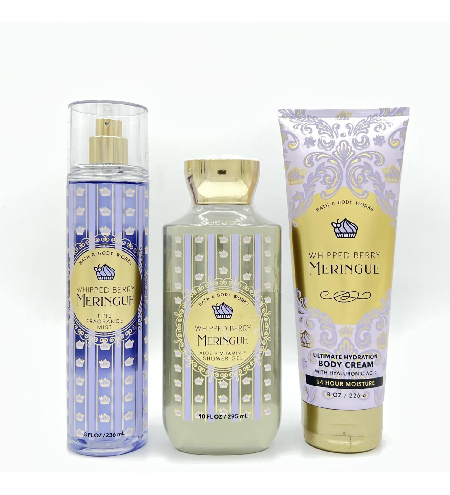 Bath & Body Works Whipped Berry Meringue 3pc Bundle: Fragrance Mist, Body Cream, Shower Gel - Spring 2022 - Buy Online on SooperMarket.com