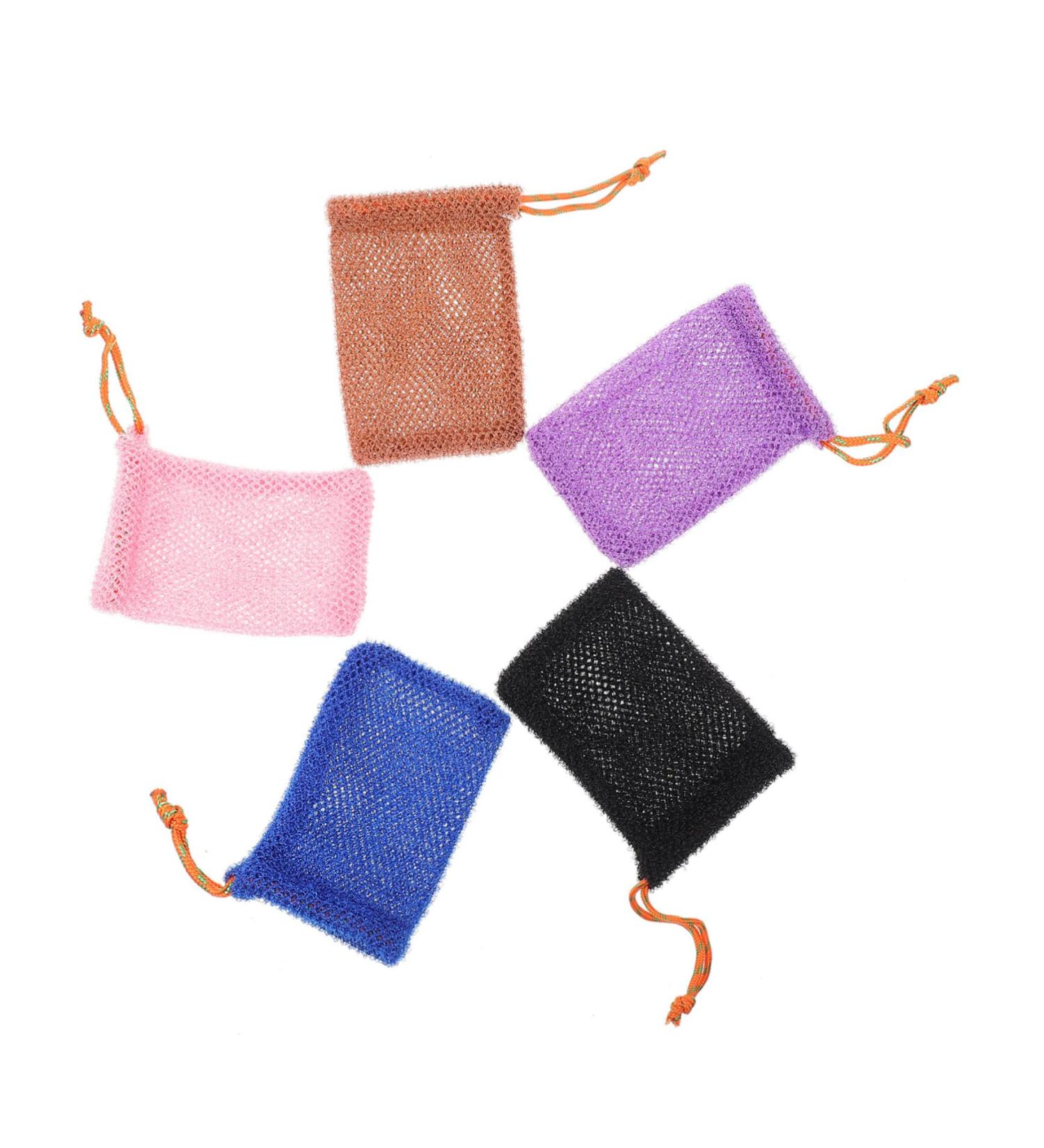 Gogogmee 5pcs Lathering Mesh Soap Foaming Bag Bathing Soap Bag Soap Saver Pouches Soap Net Bag Nylon - Buy Online on SooperMarket.com