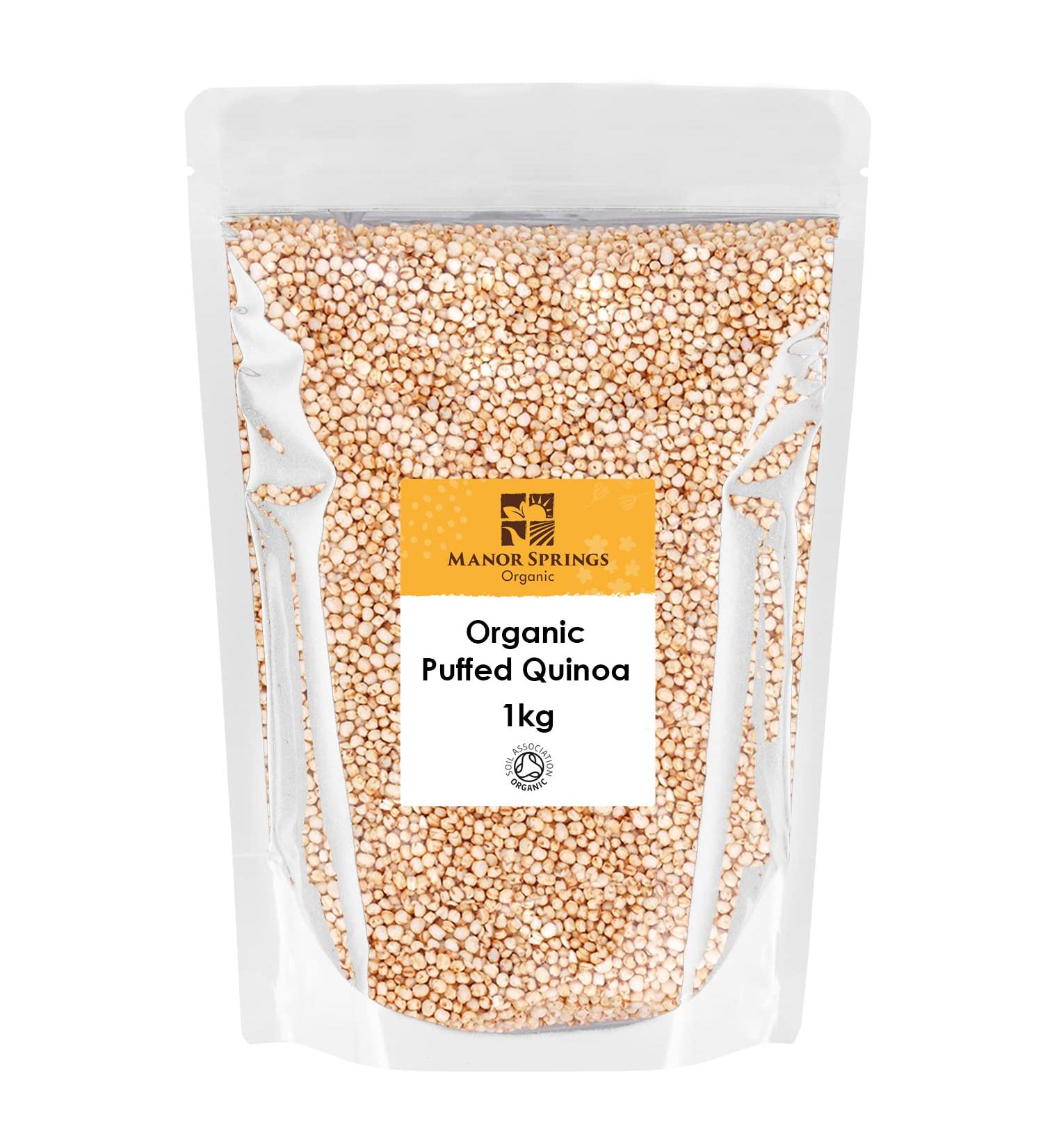 Organic Puffed Quinoa 1kg by Manor Springs Organic - Buy Online on SooperMarket.com