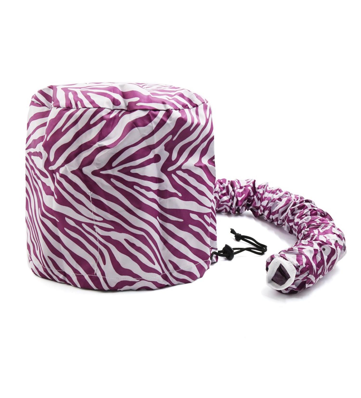 Ruilogod Purple White Portable Hair Quick Drying Cap Salon Bonnet Blow Dryer Connect Hat - Buy Online on SooperMarket.com