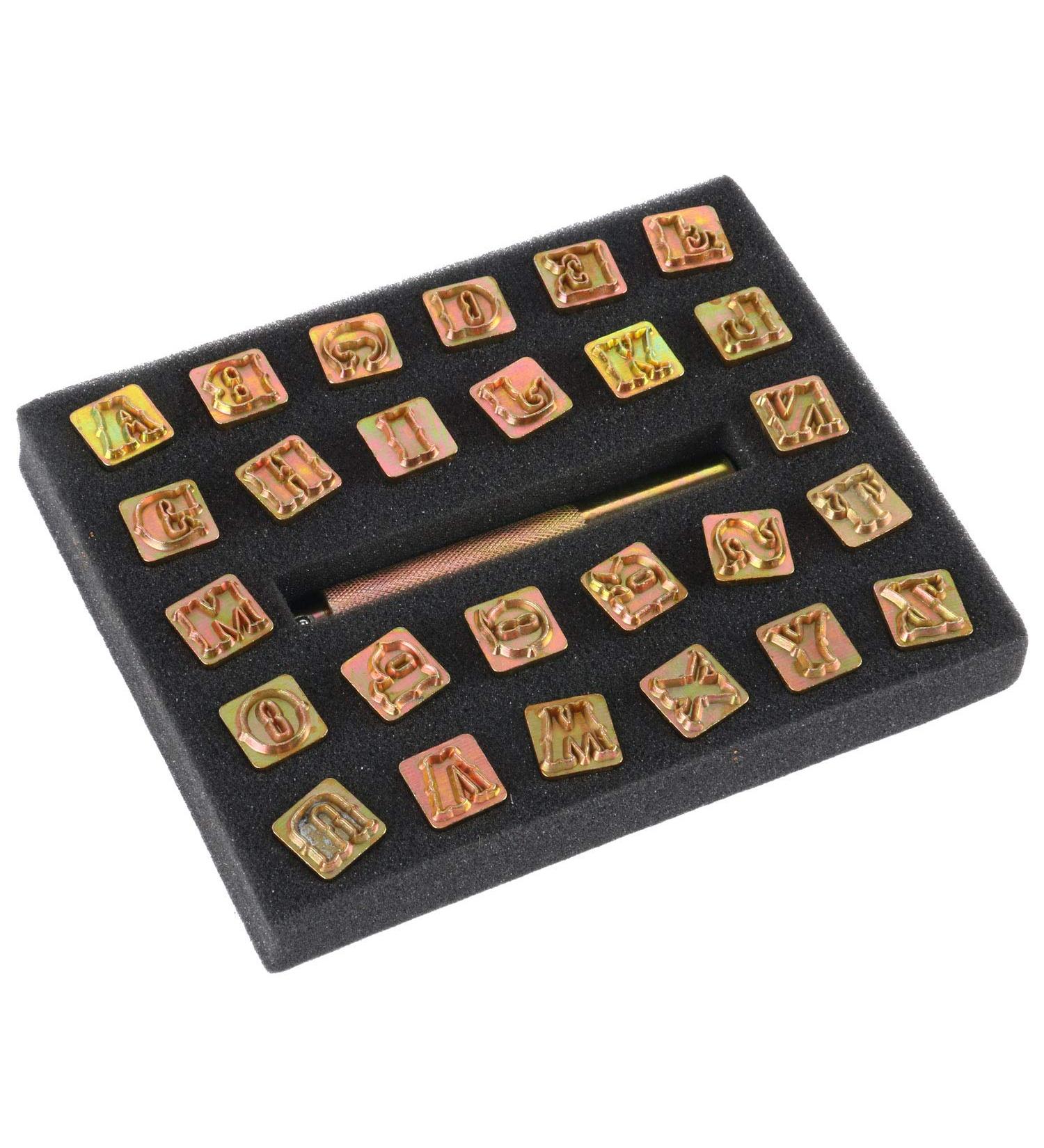 27pcs Standard Alphabet Stamp Punch Set 1/2 Inch - A-Z Leather Craft Stamping Tool - Buy Online on SooperMarket.com