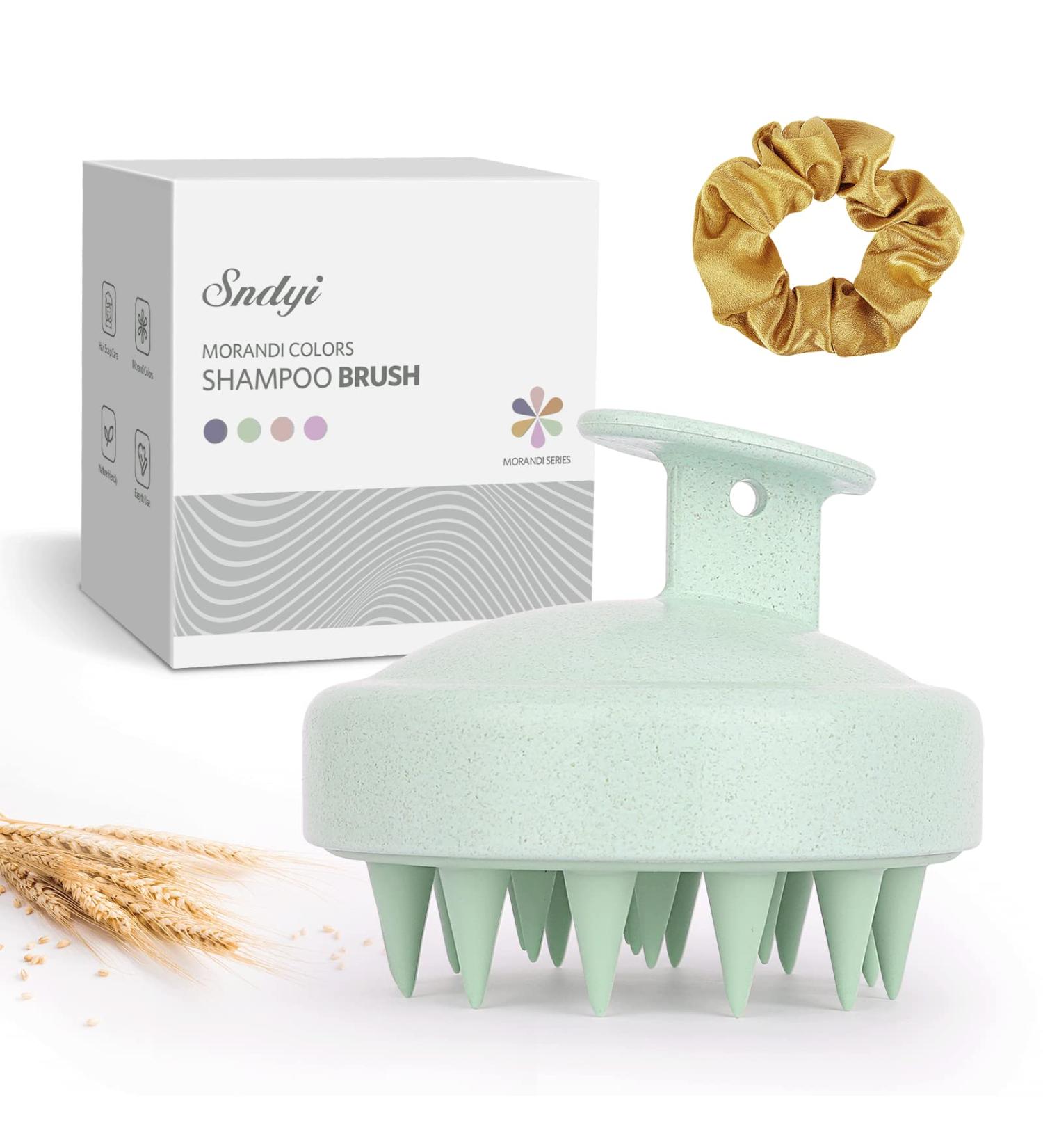 Sndyi Scalp Massager Shampoo Brush - Dandruff Removal & Hair Growth - Silicone Scrubber for Shower - Green - Buy Online on SooperMarket.com