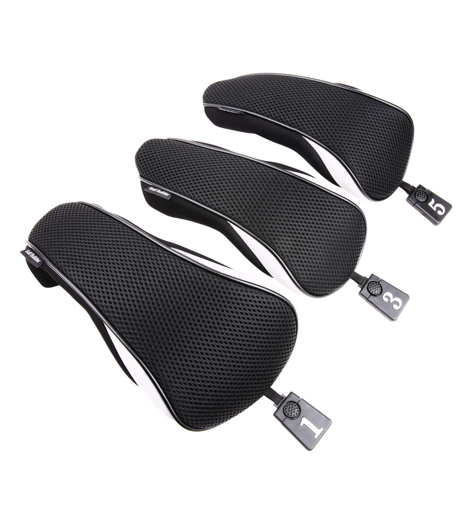 Sword & Shield Sports 3pcs/Set Black Golf Club Headcovers - Driver #1 3 5 Fairway Wood Cover - Buy Online on SooperMarket.com
