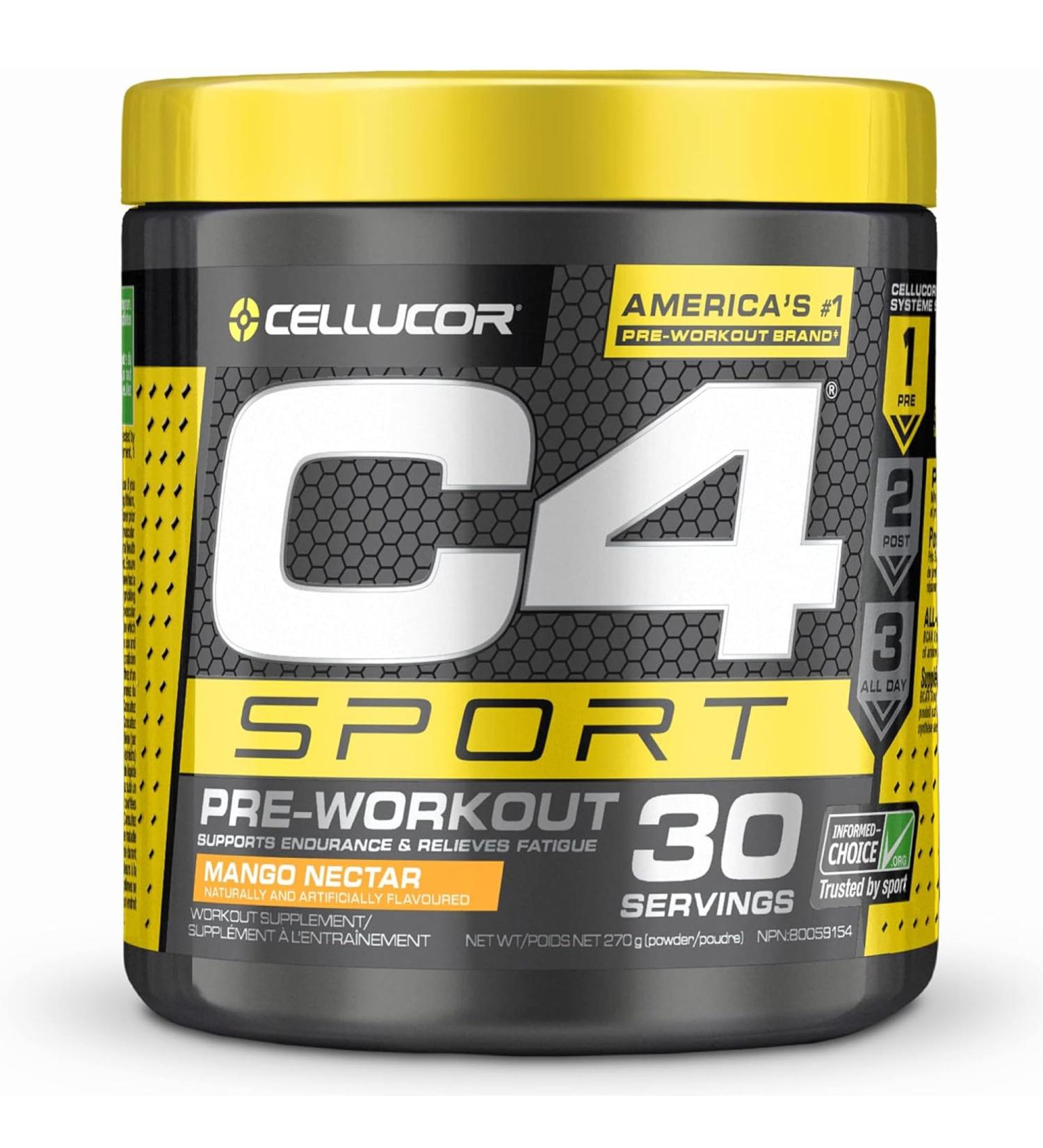 C4 Sport Pre Workout Powder Energy Preworkout Mango Nectar 30 Servings - Sugar Free + 135mg Caffeine Pre-Workout Supplement for Men and Women Mango Nectar PowderEnergy - Buy Online on SooperMarket.com