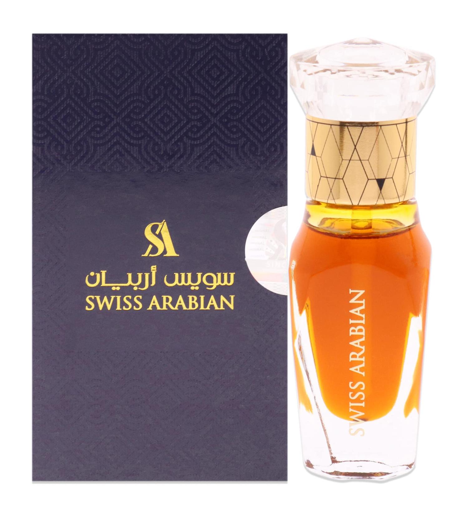 Swiss Arabian Amber Aura For Unisex - Luxury Fragrance Products From Dubai - Long Lasting Personal Perfume Oil - A Seductive Exceptionally Made Signature Aroma - Luxurious Scent Of Arabia - 0.4 Oz - Buy Online on SooperMarket.com