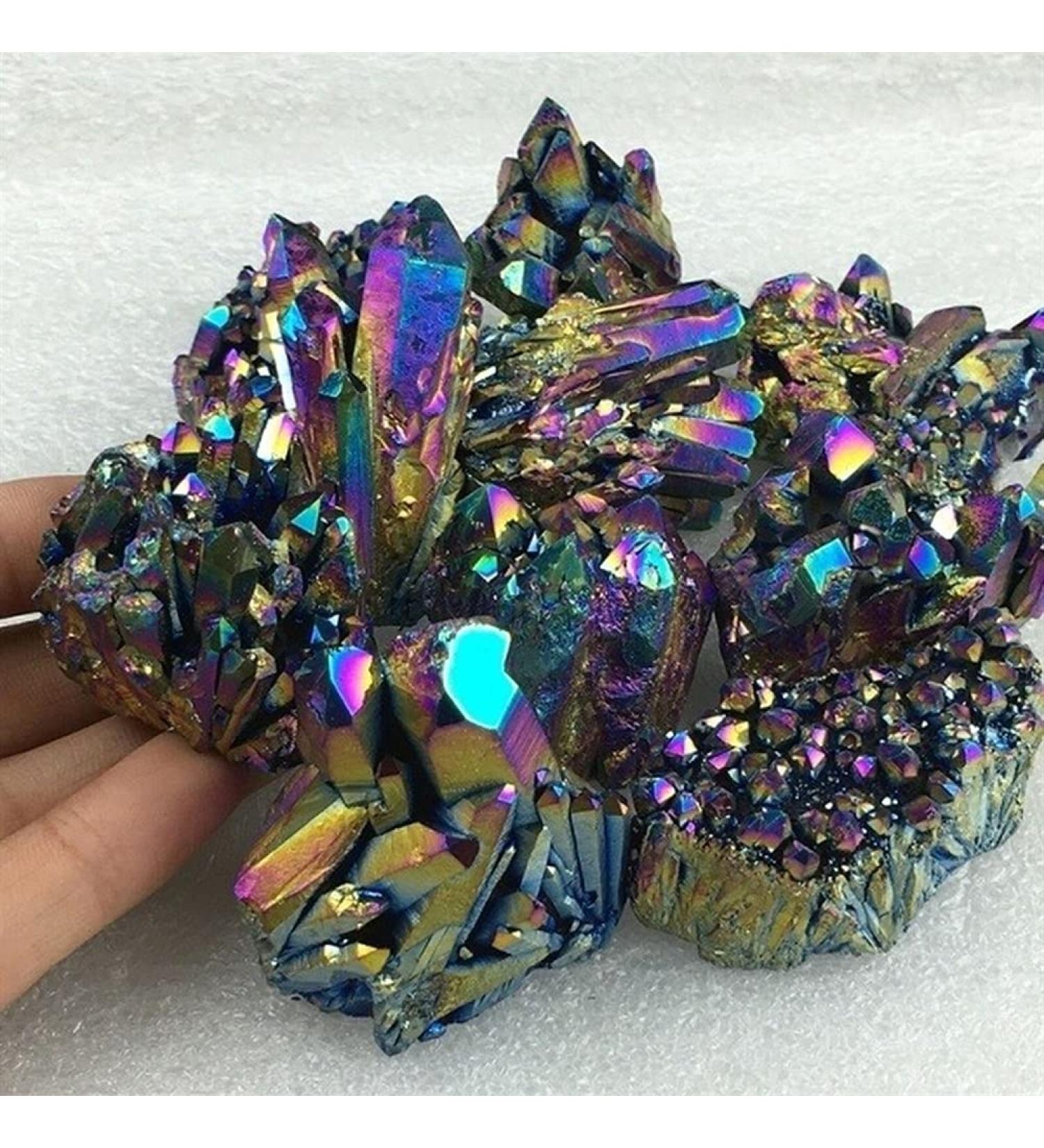 Stone Crafts 30g Quartz Crystal Titanium Cluster VUG Specimen Reiki Home Decor ERBRA - Buy Online on SooperMarket.com