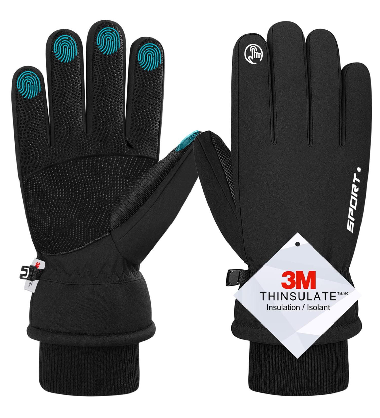 Waterproof Winter Gloves | Touchscreen Ski & Bicycle Gloves for Men & Women - Perfect for Riding Running Hiking & Cycling - Buy Online on SooperMarket.com
