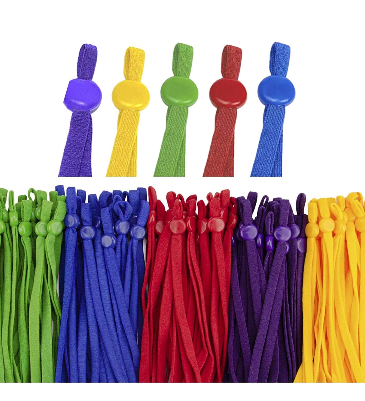 HomyBasic 150 Pcs Adjustable Elastic String for Masks 1/4 inch Mix-Rainbow - Soft Stretch Cord for Sewing Mask - Buy Online on SooperMarket.com