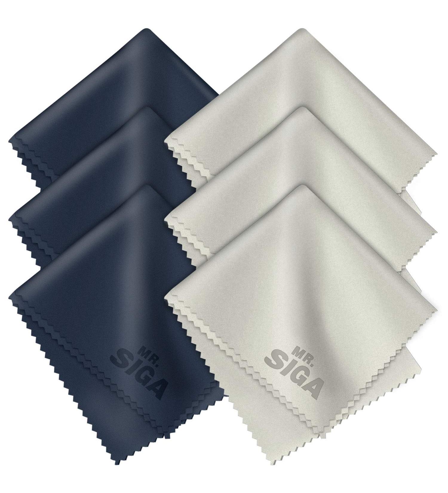 MR.SIGA Premium Microfiber Cleaning Cloths - 6 Pack (6 x 7 inches) for Lens, Eyeglasses, Screens, Tablets & Glasses - Buy Online on SooperMarket.com