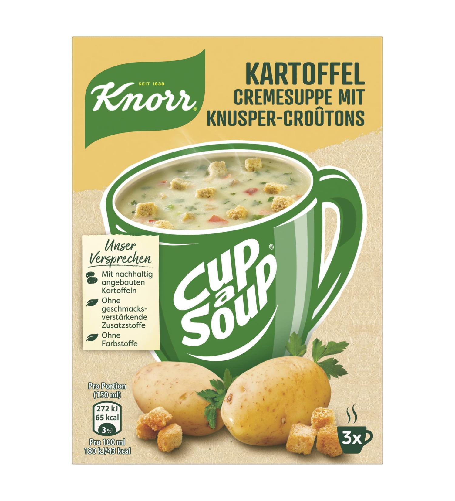 Buy KNORR Cup A Soup Potato Cream Soup - 48g (12 Pack) | No Additives or Dyes | Fast & Delicious International Shipping - Buy Online on SooperMarket.com