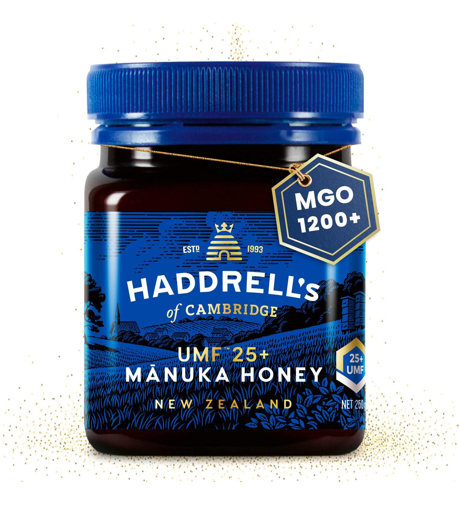 HADDRELL'S Certified Manuka Honey UMF 25+ (Ultra Premium) MGO 1236 mg/kg 250gr (0.55lb) Product of New Zealand UMF License # 1027 - Buy Online on SooperMarket.com