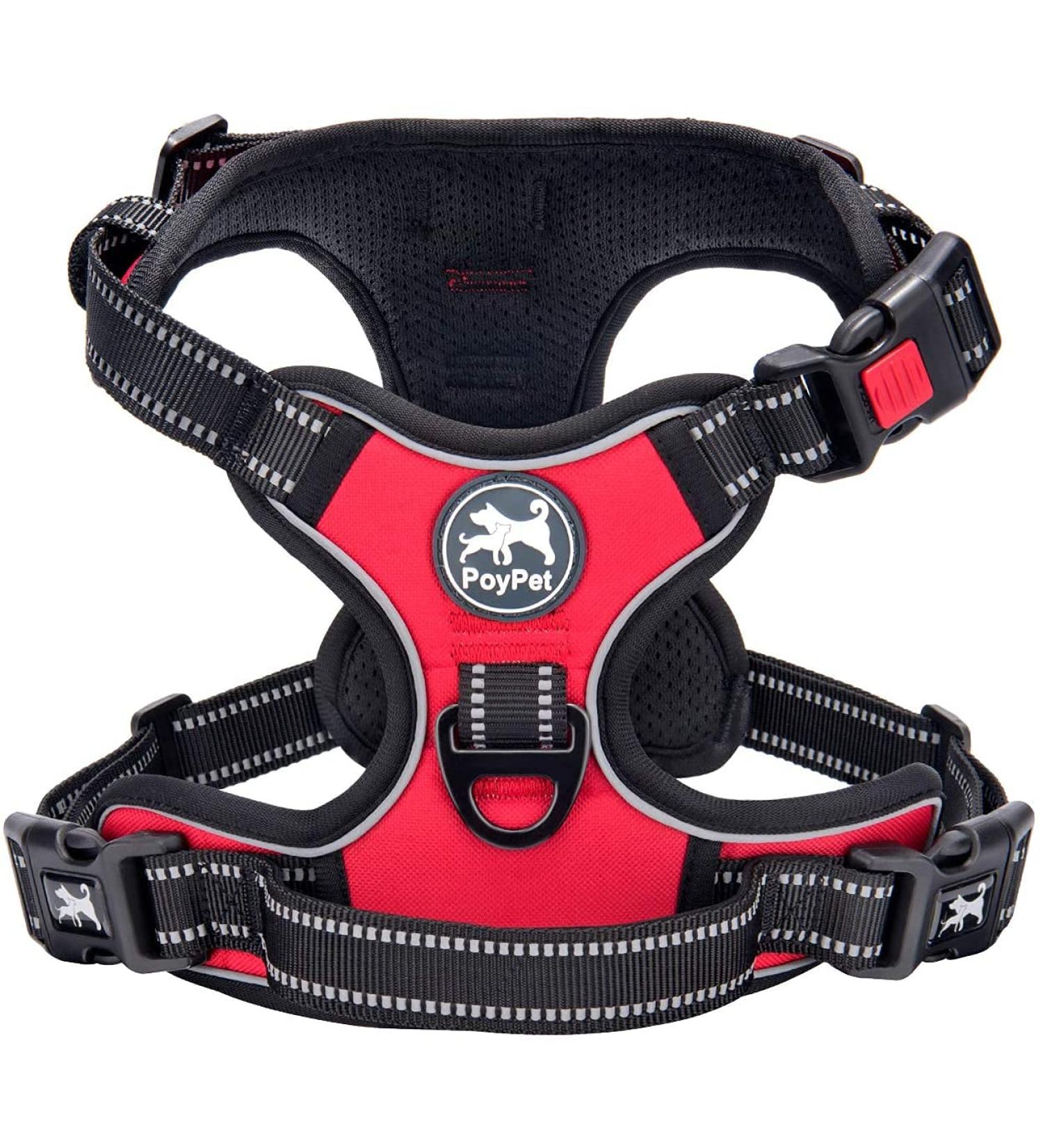 POPOT No Pull Dog Harness | Reflective Pet Vest for Daily Training & Walking | Control Handle | Red Medium - Buy Online on SooperMarket.com