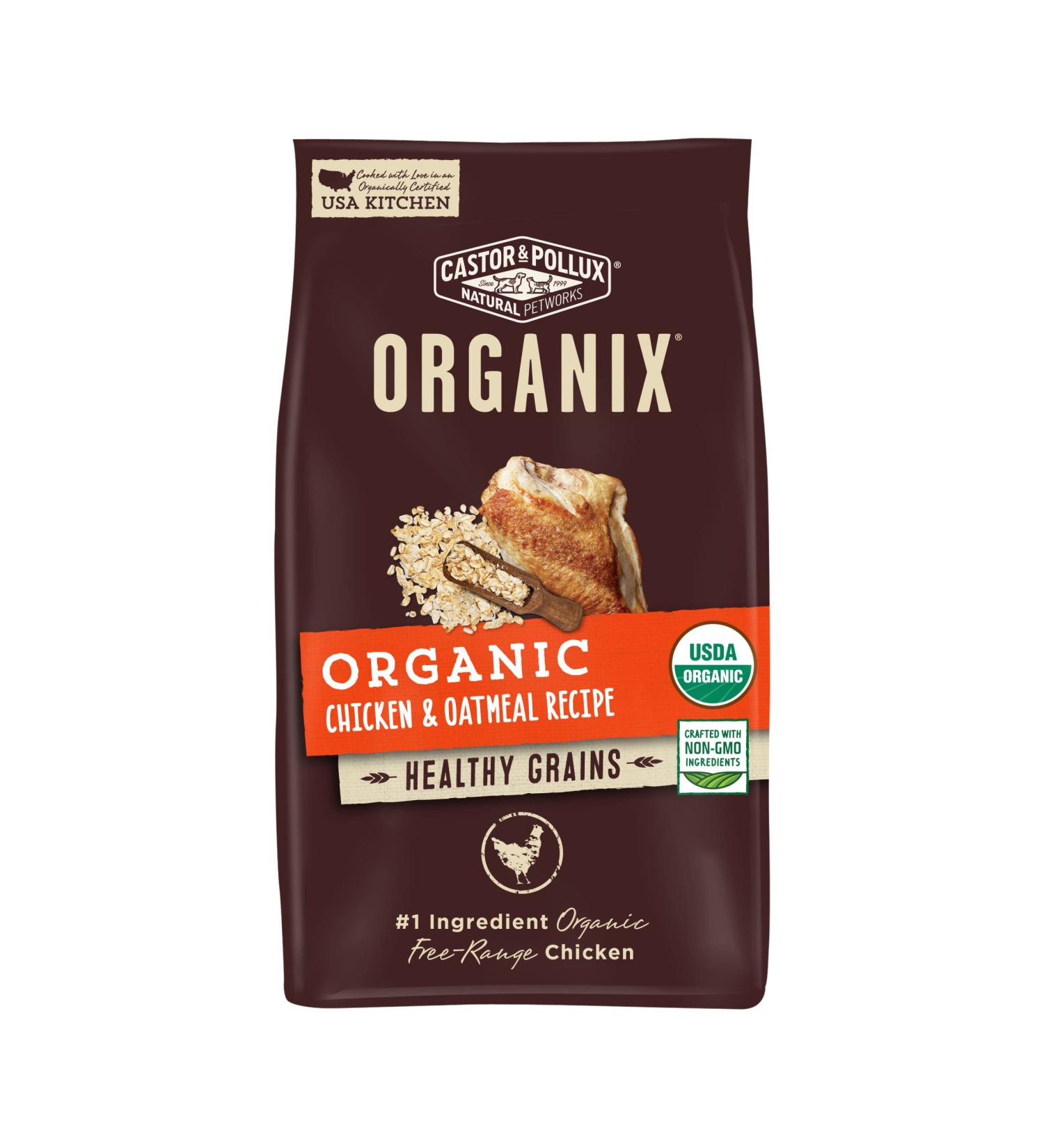 Castor & Pollux ORGANIX Organic Chicken & Oatmeal Dog Food - 10 lb Bag - Buy Online on SooperMarket.com