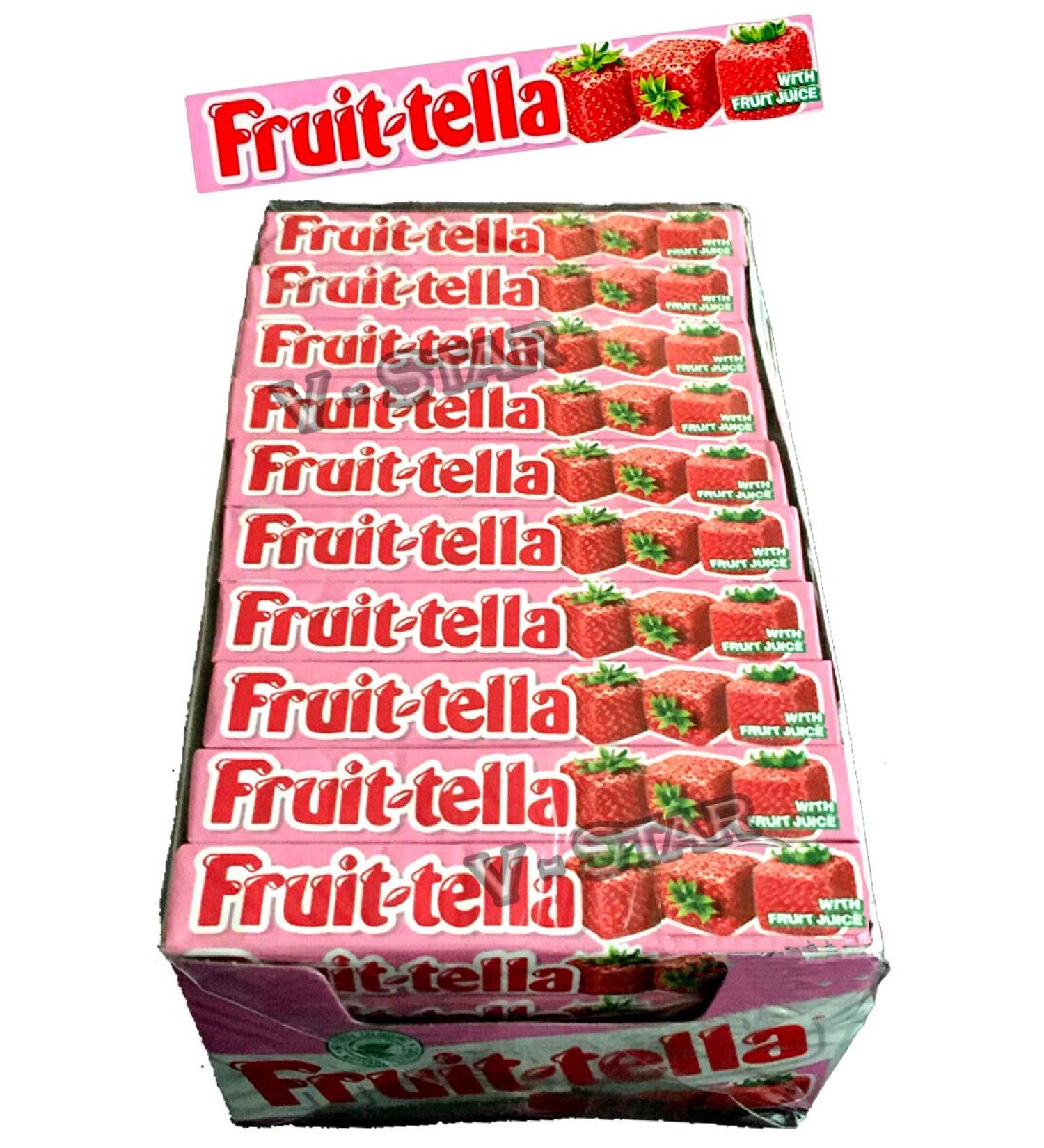 Fruit-Tella Strawberry Juicy Chews Assorted Fruit Flavour Sweet (40) - Buy Online on SooperMarket.com