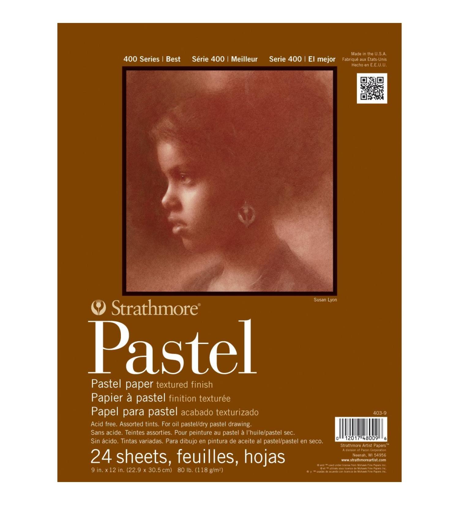 Strathmore 400 Series Pastel Pad - Assorted Colors - 9x12 - 24 Sheets - Glue Bound - Buy Online on SooperMarket.com