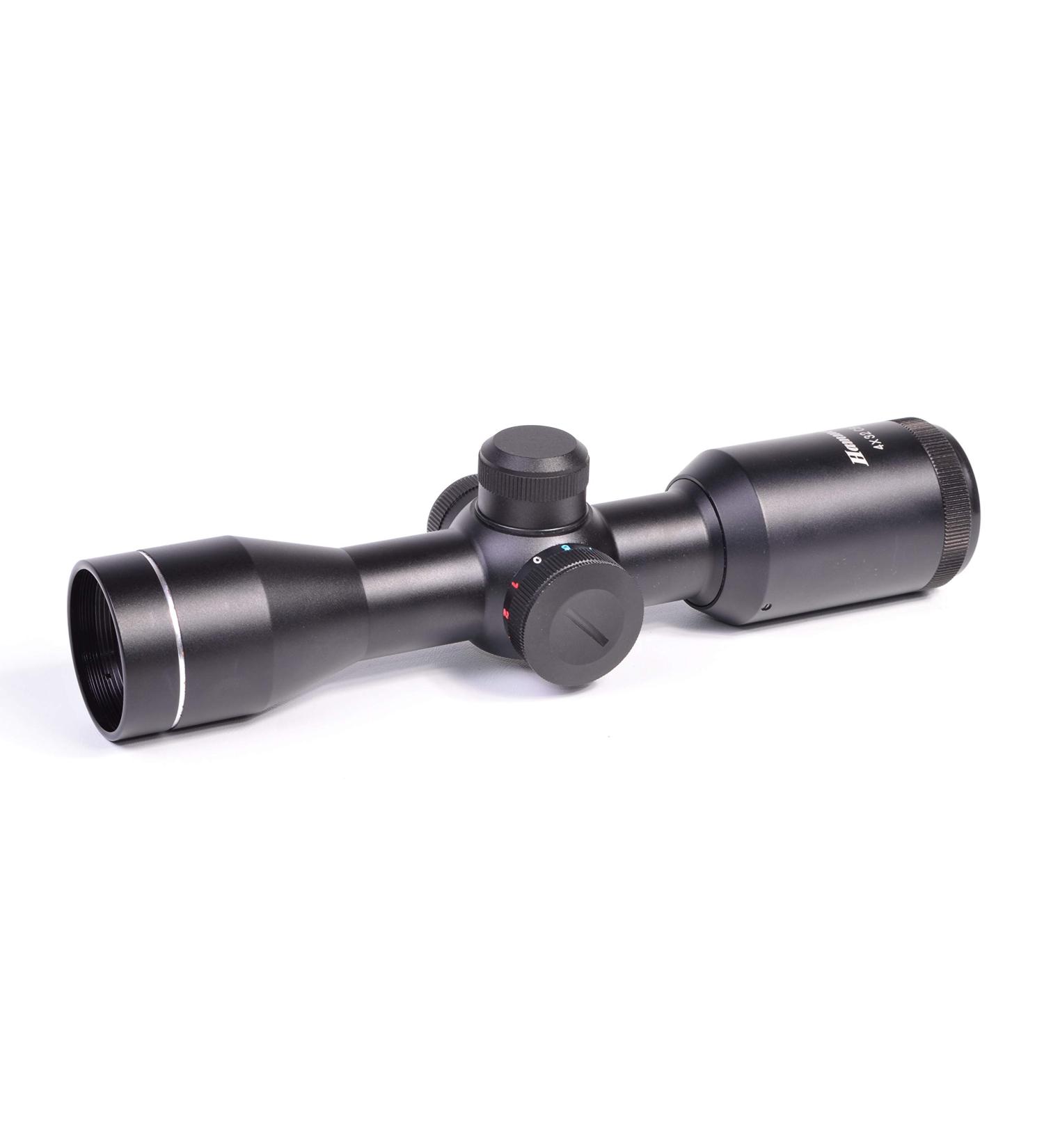 Hammers Compact 4X32 Crossbow Scope with Red/Blue Illuminated Reticle and Weaver Rings - Buy Online on SooperMarket.com