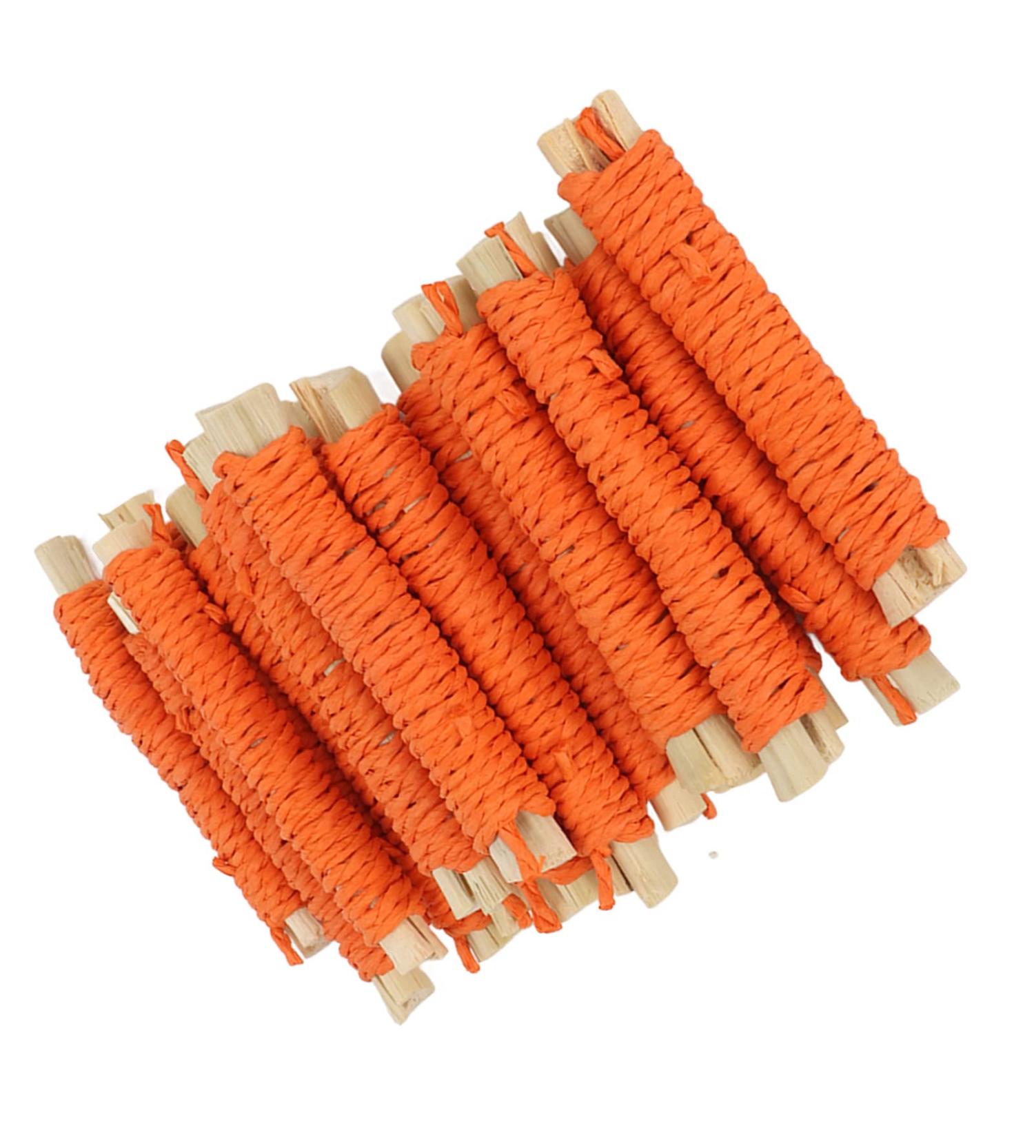 Pet Sweet Bamboo Sticks Rabbit Molar Sticks Promote Digestion 20pcs for Guinea Pig (Orange) - Buy Online on SooperMarket.com