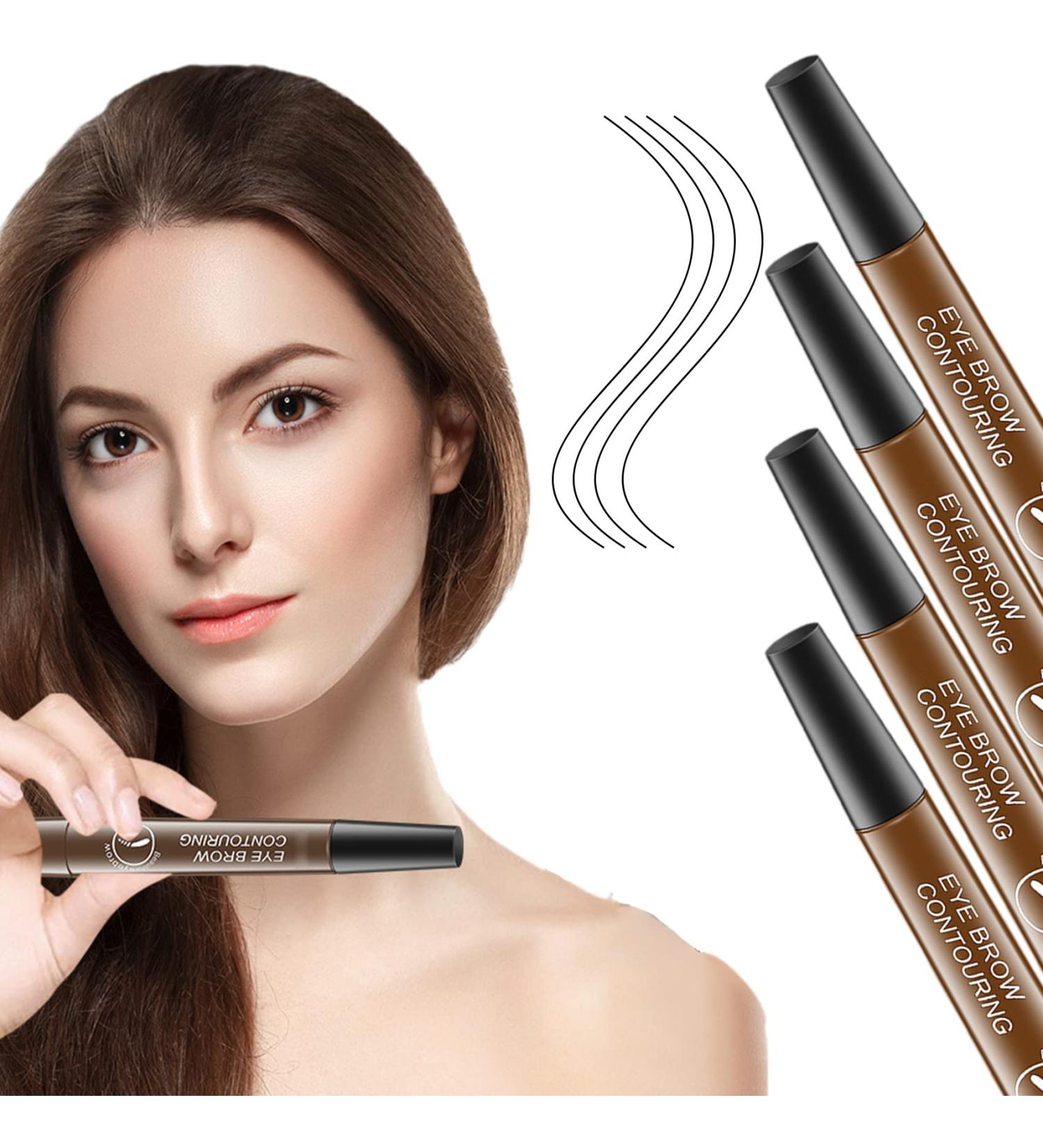 Roterale Eyebrow Pen - Roterale Eyebrow Pencil Waterproof Roterale 4-Tip Microblade Brow Pen 4Pack Roterale Eyebrow Pen Waterproof (Light Brown-4pcs) - Buy Online on SooperMarket.com
