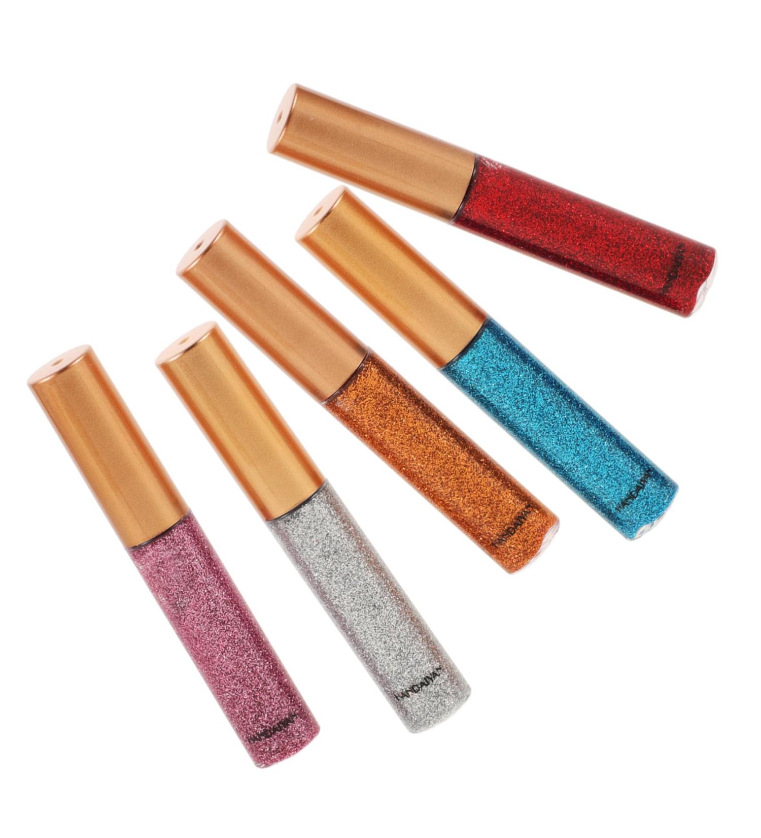 Beavorty 5pcs Gold Glitter Eyeshadow Liquid Silver Glitter Eyeshadow Glitter Liquid Eyeshadow - Buy Online on SooperMarket.com