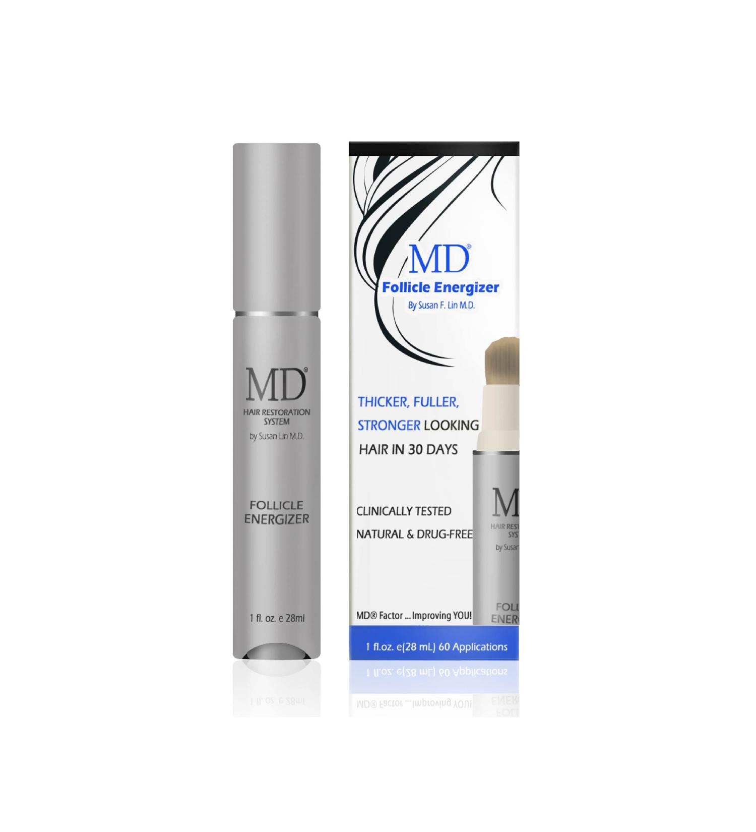 MD Hair Restoration Two Step System - Follicle Activator & Energizer for Hair Thinning Regrowth & Nourishment | Ideal for Men & Women - International Shipping Available - Buy Online on SooperMarket.com