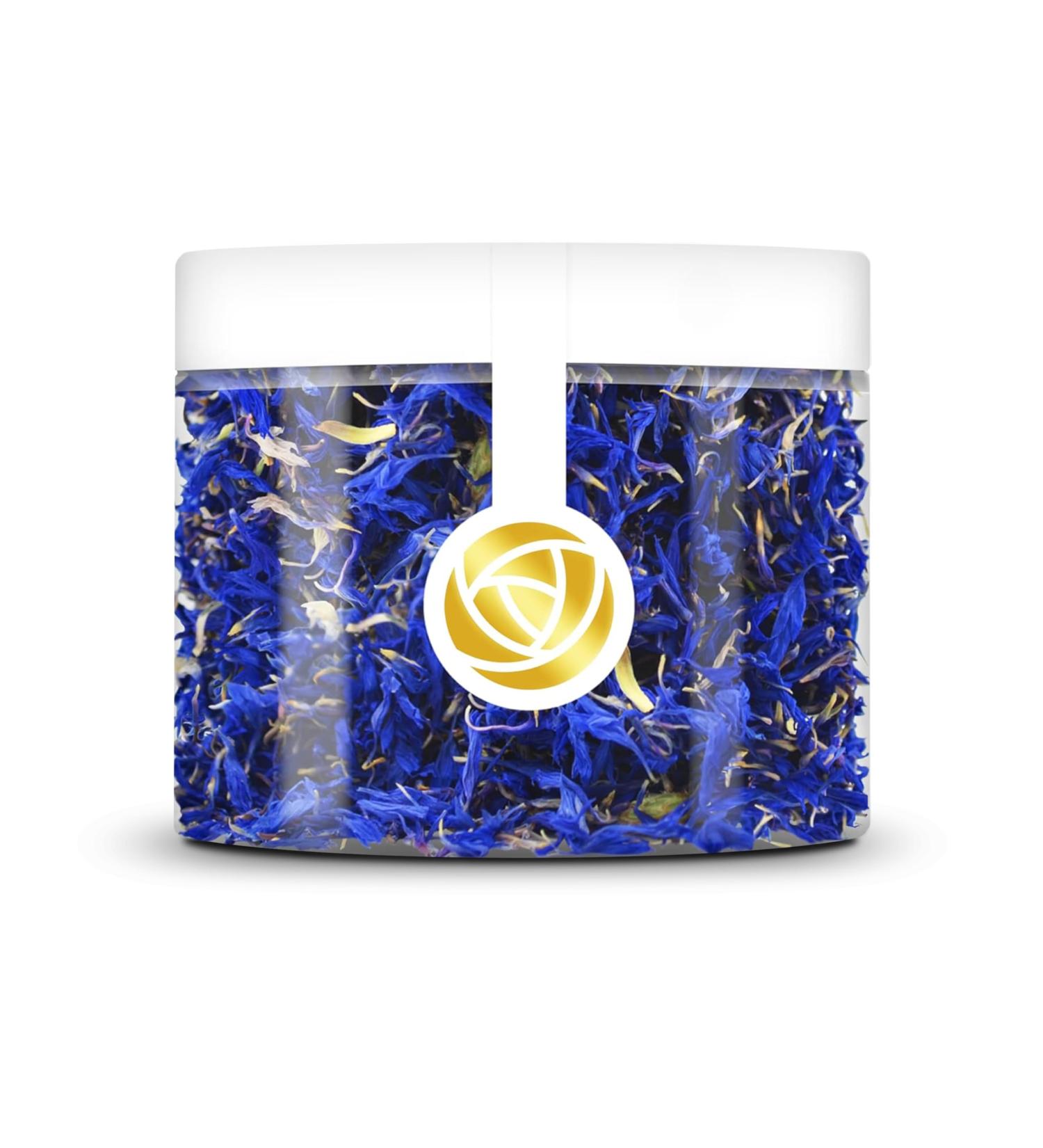 Edible Blue Rosie Rose Cornflower Blossoms - 6g Dried Floral Decoration for Cooking Tea Cupcakes & Salads - Natural & Tasteless - Buy Online on SooperMarket.com