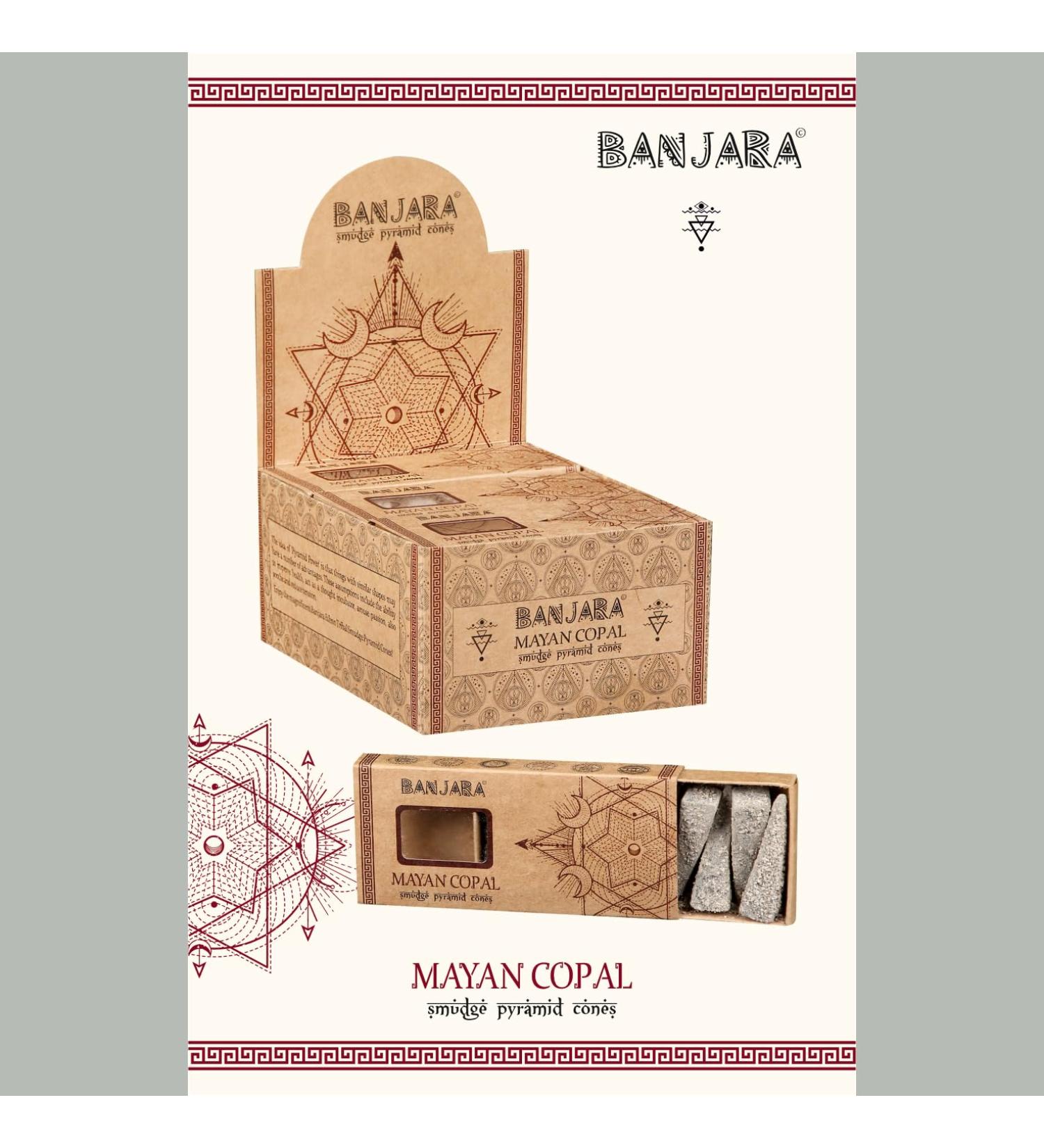 Banjara Mayan Copal Pyramid Cones 3 x packs of 10 Cones