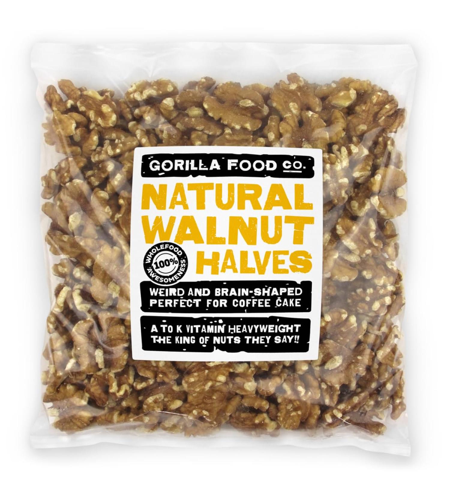 Gorilla Food Co. Natural Walnut Halves - 400g - Buy Online on SooperMarket.com
