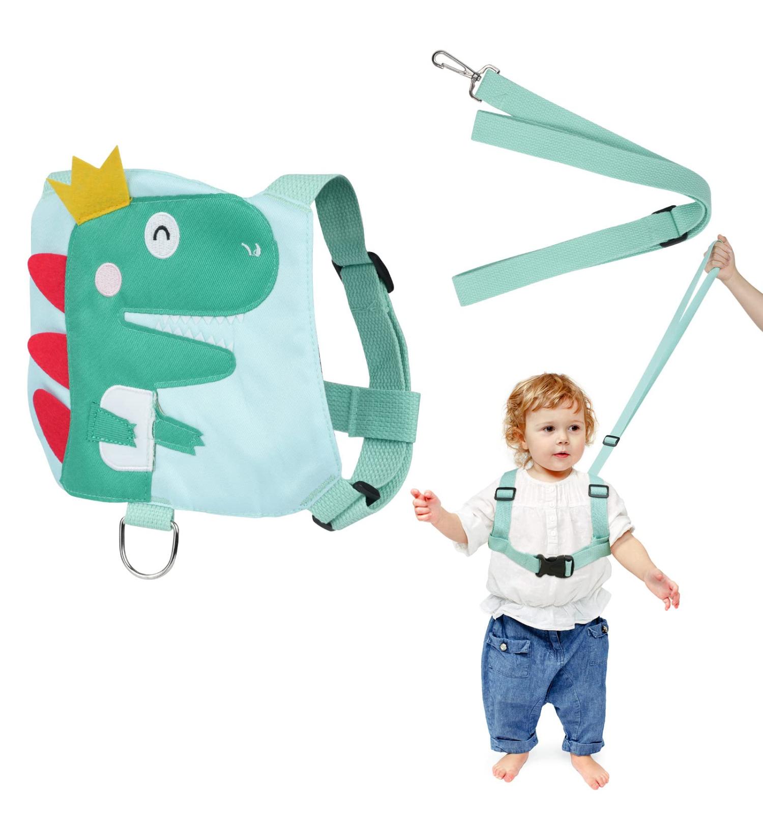 AOMIG Baby Walking Reins and Toddler Safety Harness - Green Dinosaur Safety Leash for Boys and Girls - Buy Online on SooperMarket.com