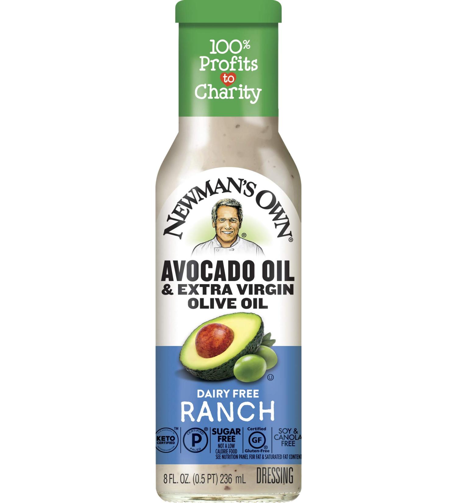 Newman's Own Avocado Oil Extra Virgin Olive Oil Ranch Dressing 8 oz - AmazonFresh - Buy Online on SooperMarket.com