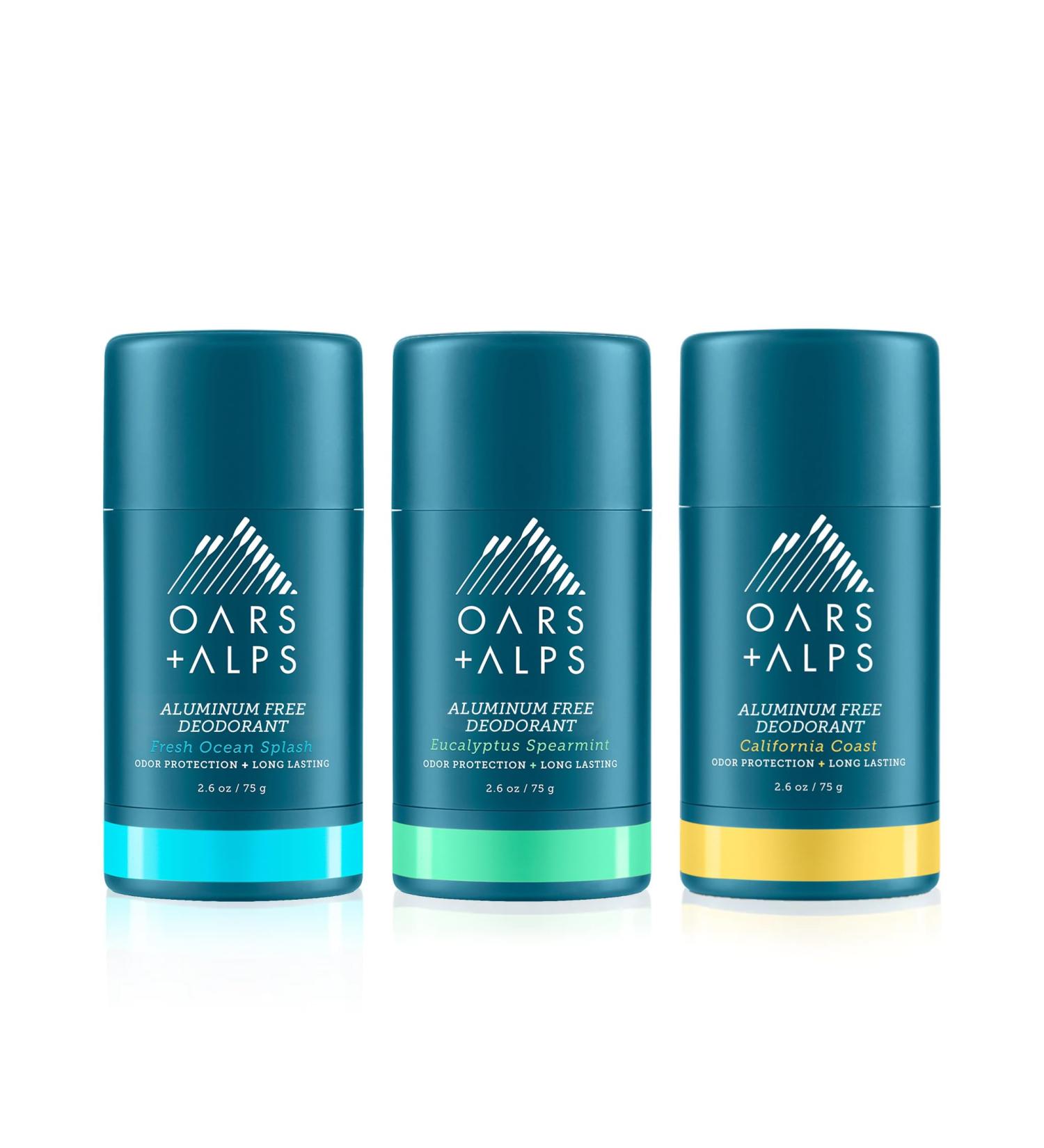 Oars + Alps Aluminum Free Deodorant for Men and Women Dermatologist Tested and Made with Clean Ingredients Variety 3 Pack 2.6 Oz Each 3ct - Variety 2.6 Ounce (Pack of 3) - Buy Online on SooperMarket.com
