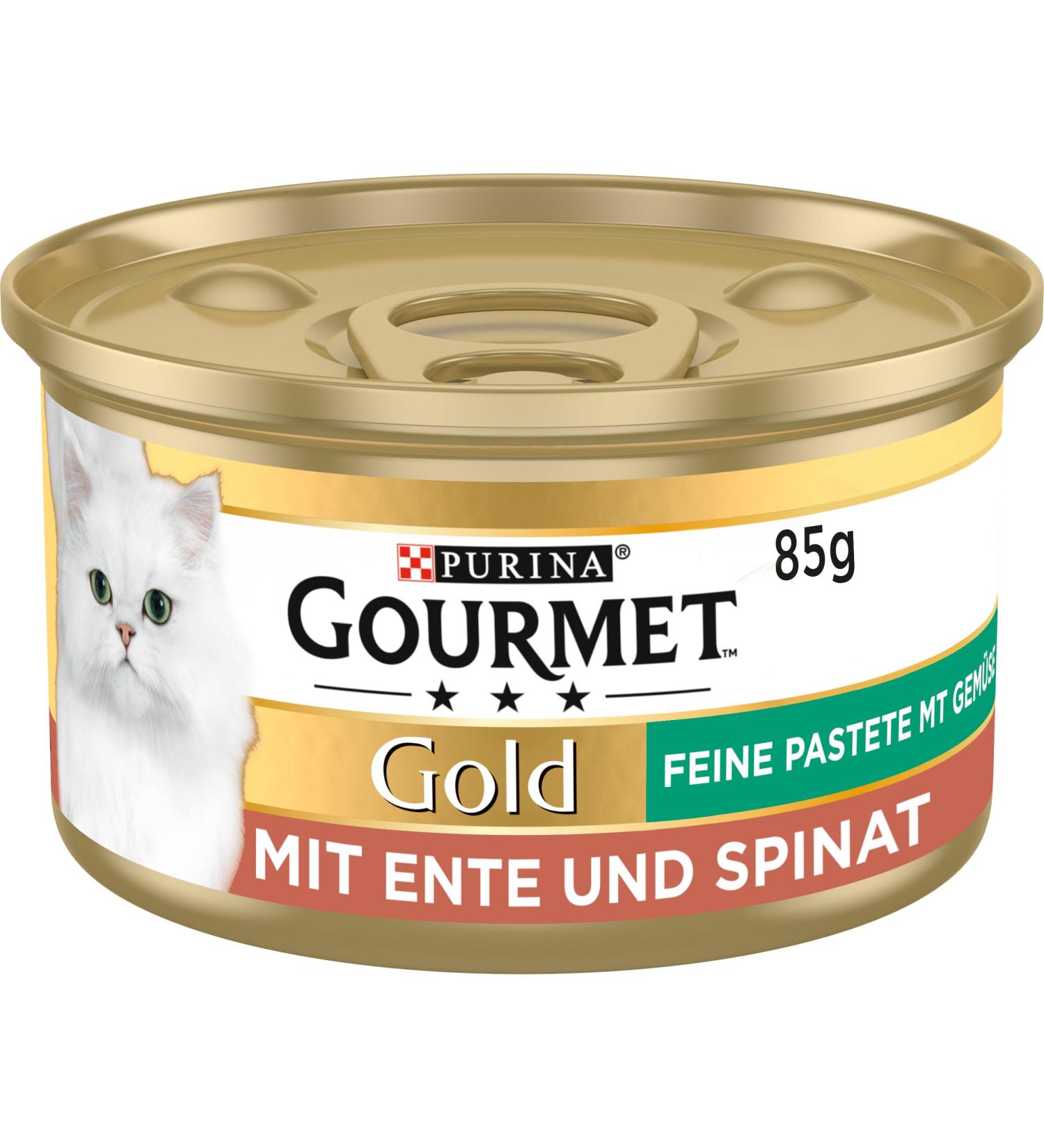 PURINA GOURMET Gold Fine Pate Wet Cat Food with Duck & Spinach - 12 Pack (85g Each) | Gourmet Cat Food for International Shipping - Buy Online on SooperMarket.com