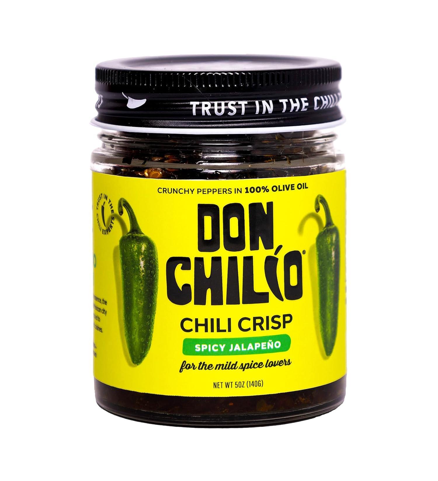 Don Chilio Chile Crisp - Crunchy Sliced Jalapenos in Hot Seasoned Oil - Mild Flavor- 0 Carb Keto Friendly - Versatile Topping, Sauce, or Salsa Alternative - Buy Online on SooperMarket.com