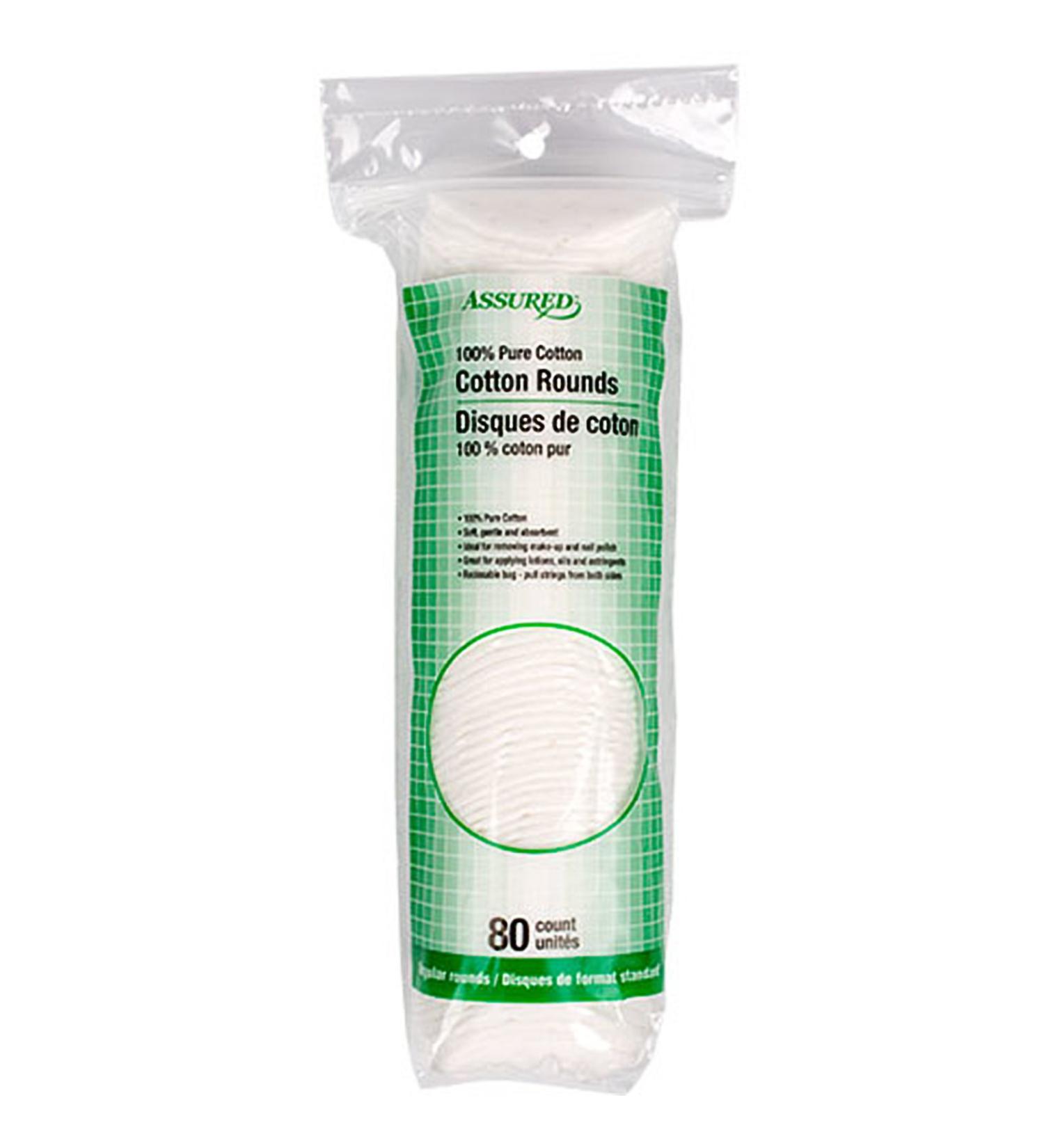 Cotton Rounds Pack of 80-100% Pure Cotton Pads - Eye Makeup/Cosmetic Removers
