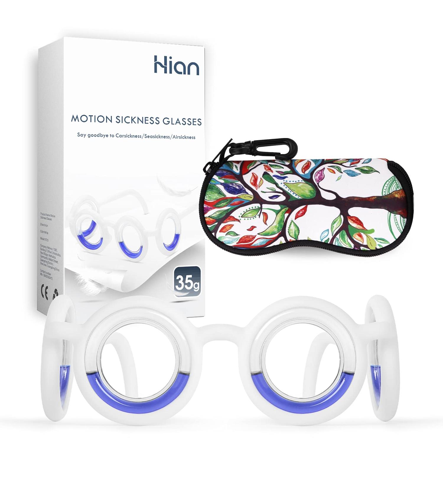 Hion Anti-Motion Sickness Smart Glasses - Portable Nausea Relief for Sport, Travel, Gaming - No Lens Liquid Glasses for Adults or Kids - Buy Online on SooperMarket.com