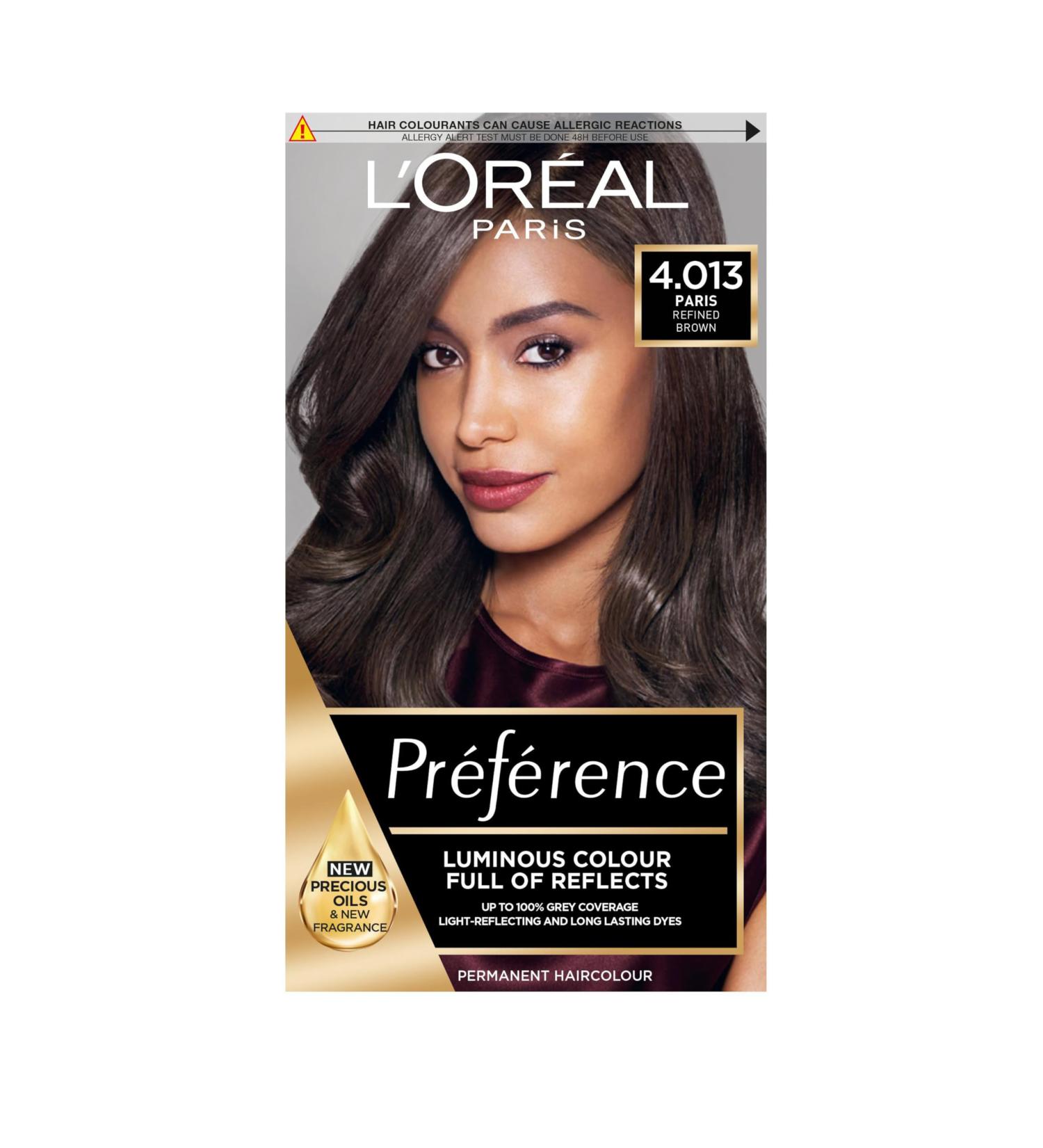 L'Oreal Paris Preference Long Lasting Permanent Hair Colour 4.013 Paris - Vibrant and Luminous - Buy Online on SooperMarket.com