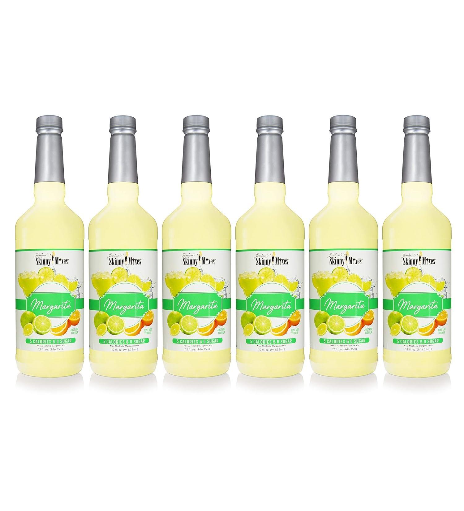 Jordan's Skinny Mixes Sugar-Free Margarita Mix Flavored Cocktail Mixer for Drinks - Fresh Lime Drink Flavoring for Cocktails & Mocktails - Low Calorie Gluten-Free Keto Friendly - 946.35 ml - Pack of 6 - Buy Online on SooperMarket.com