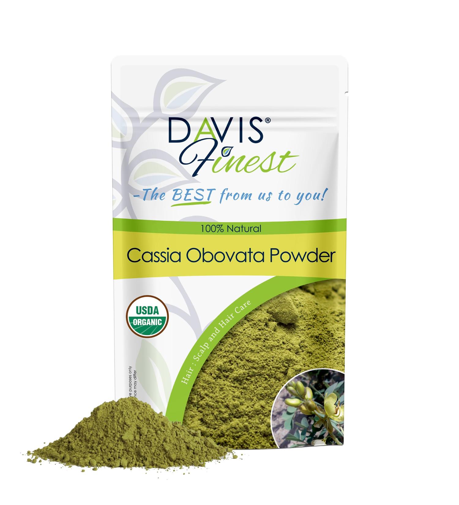 Davis Finest Cassia Obovata Powder 250g - 100% Pure & Natural Blonde Hair Dye & Conditioner - Buy Online on SooperMarket.com