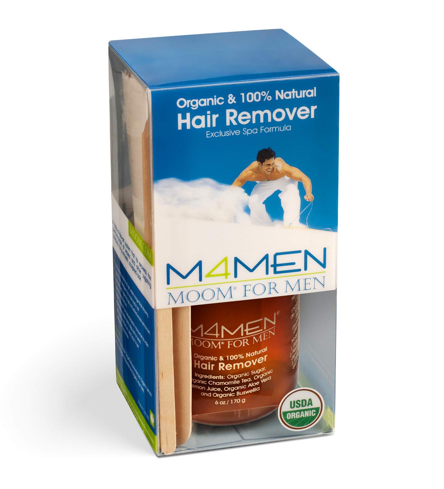 MOOM Organic Body Hair Removal for Men - Natural Sugar Wax with Aloe Vera & Chamomile - Buy Online on SooperMarket.com