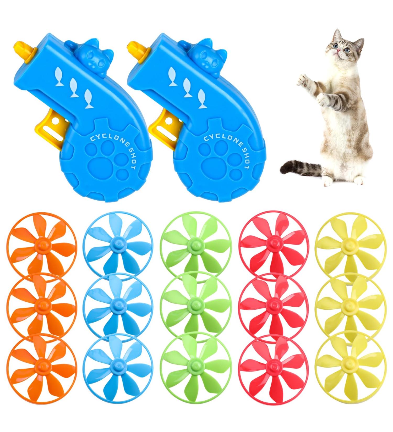 CCINEE 17pcs Cat Fetch Toy Cat Palying Tracking Interactive Toys with Flying Propellers for Cat Kitten Indoor and Outdoor Chasing Training Hunting Chasing Supply - Buy Online on SooperMarket.com