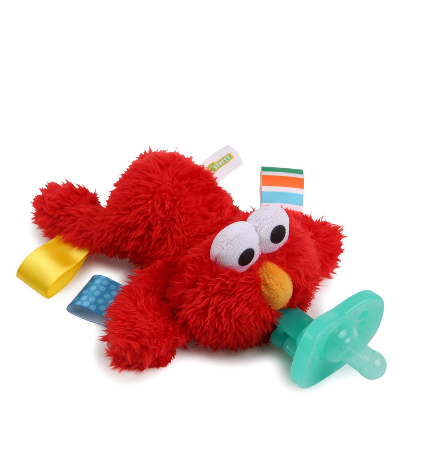 Bright Starts Sesame Street Cozy Coo Soothing Pacifier with Plush Toy - Elmo | BPA-Free | Newborn+ | Green | 4.42x2.04x4.17 Inch - Buy Online on SooperMarket.com