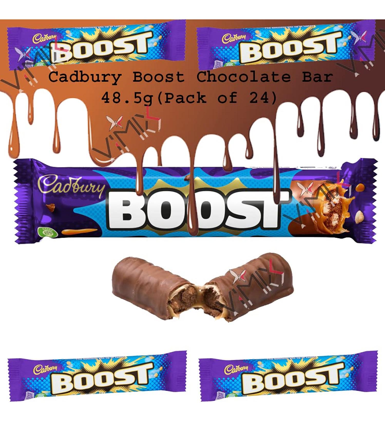 Cadbury Boost Chocolate Bar 48.5g Full Bar Chocolate Bar Cabury Milk Chocolate With Caramel And Biscuit Filling Bar (24) - Buy Online on SooperMarket.com