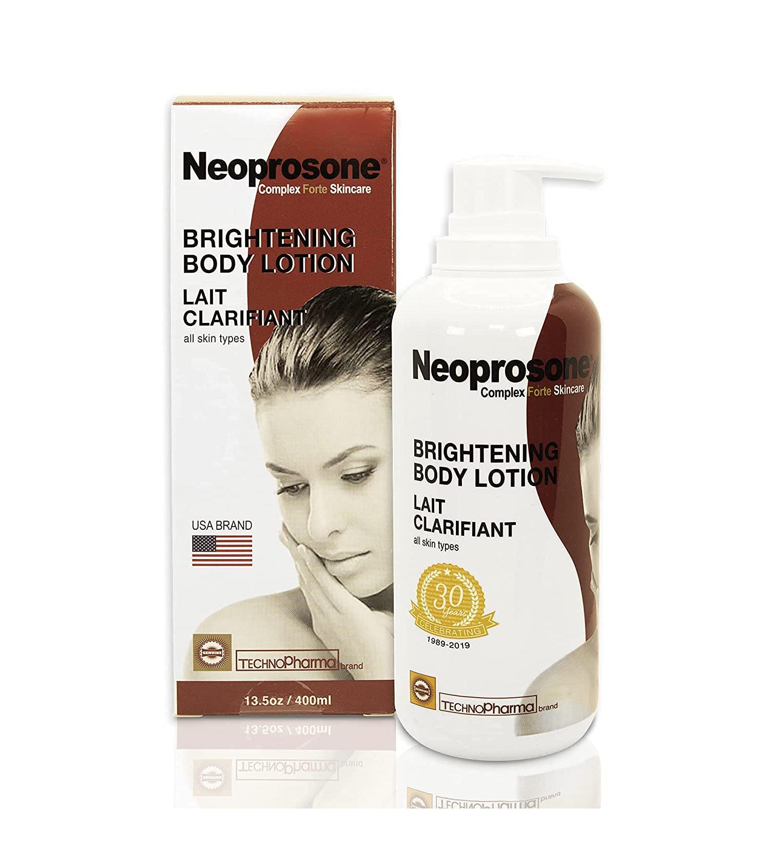 Neoprosone Brightening Body Lotion 400ml | Dark Spot Treatment & Skin Brightening with Vitamin C & Alpha Arbutin - Shop Internationally - Buy Online on SooperMarket.com