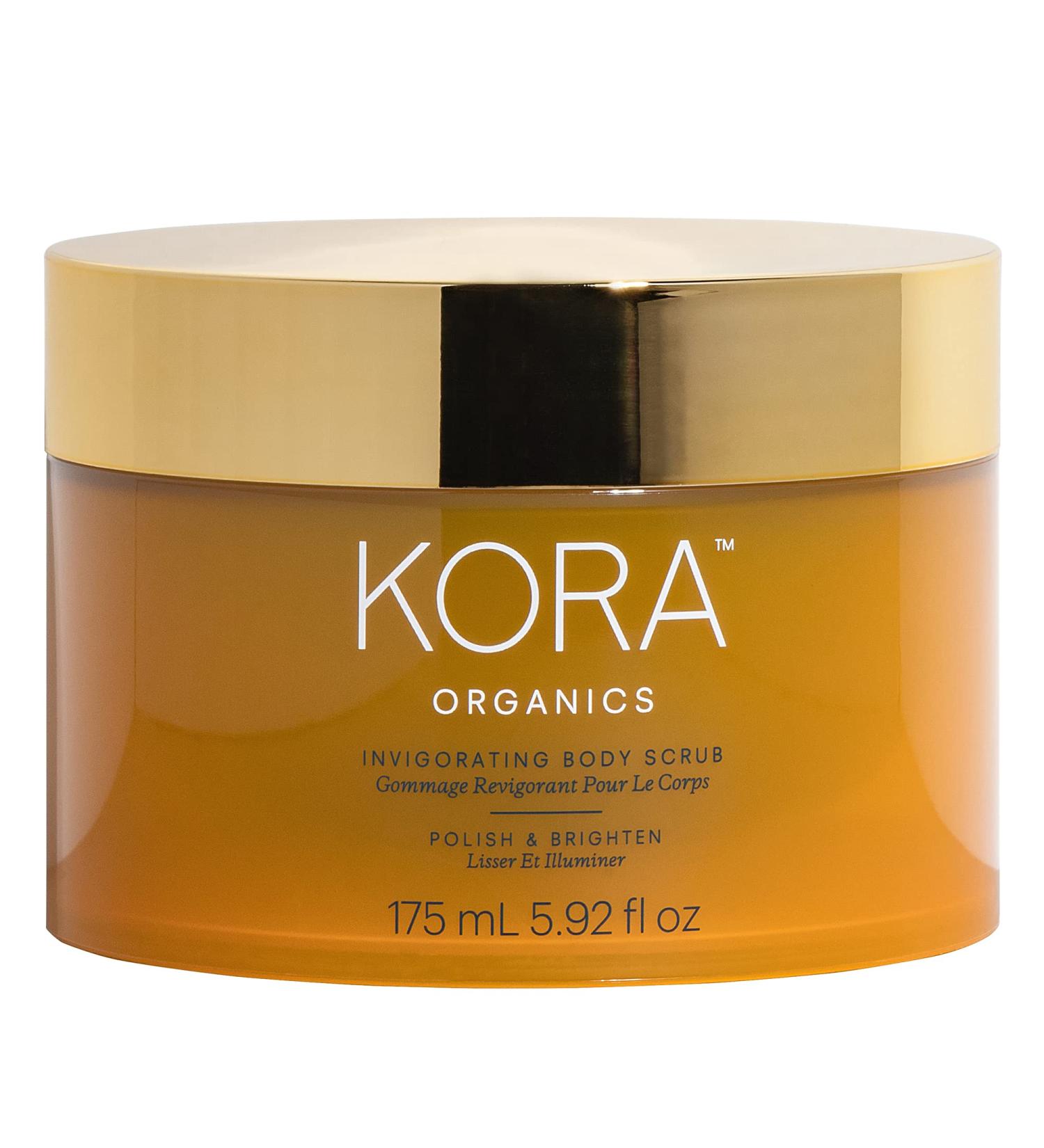 KORA Organics Invigorating Body Scrub - Smooth & Exfoliate Certified Organic Cruelty-Free | Buy Internationally - 5.92 oz - Buy Online on SooperMarket.com