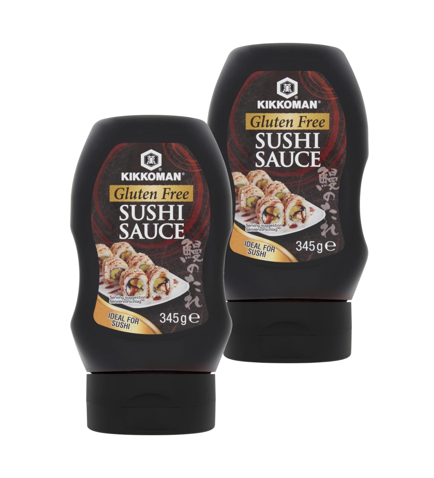 Sushi Sauce Gluten Free Soy Sauce Alternative bundle Containing 2 x 345g Kikkoman Brand Sushi Sauce Squeezy Bottles - Buy Online on SooperMarket.com