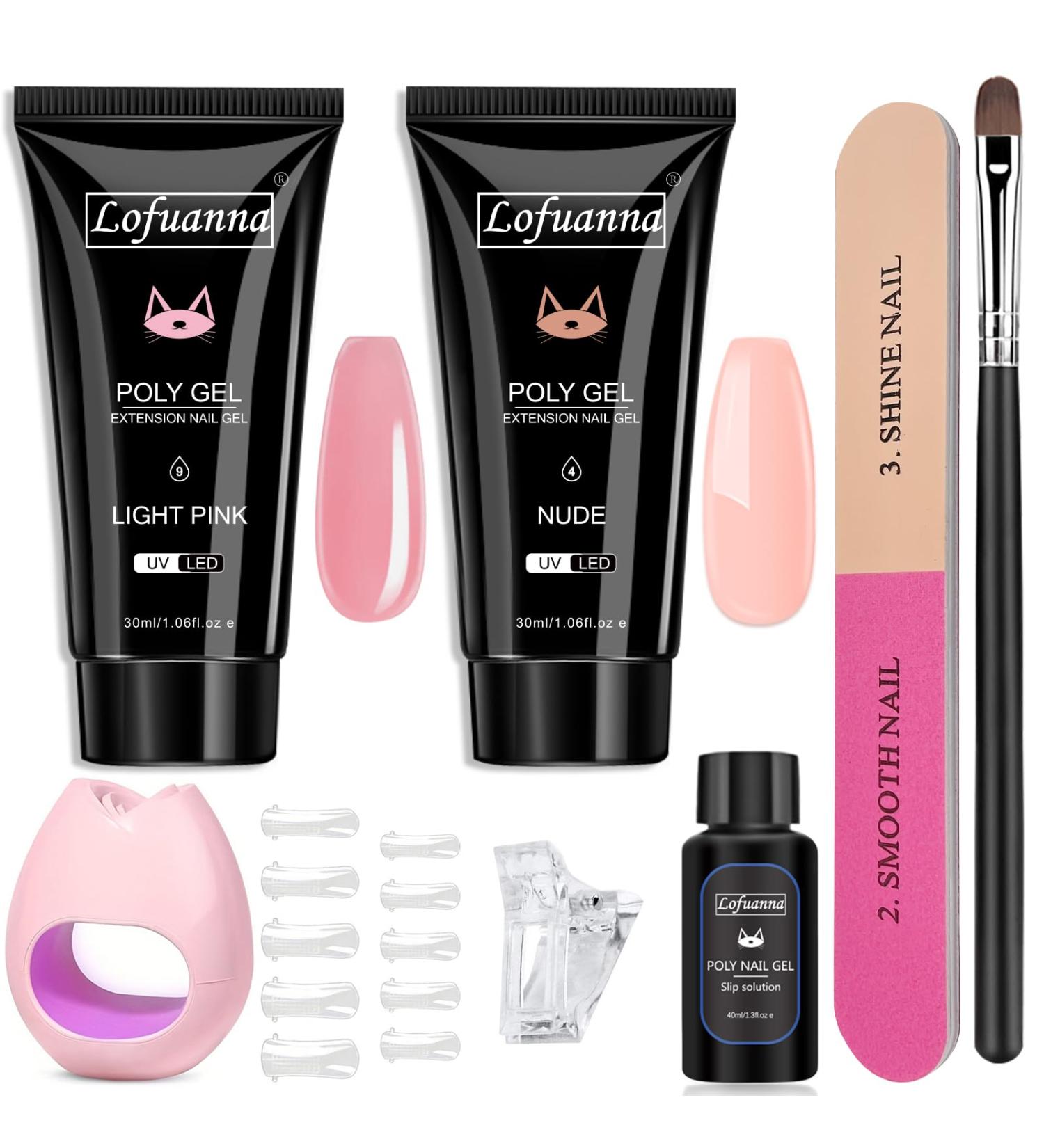 Poly Gel Starter Set - Complete Poly Gel Nail Extension Kit for Beginners | Perfect for Nail Art & DIY Manicure - Buy Online on SooperMarket.com