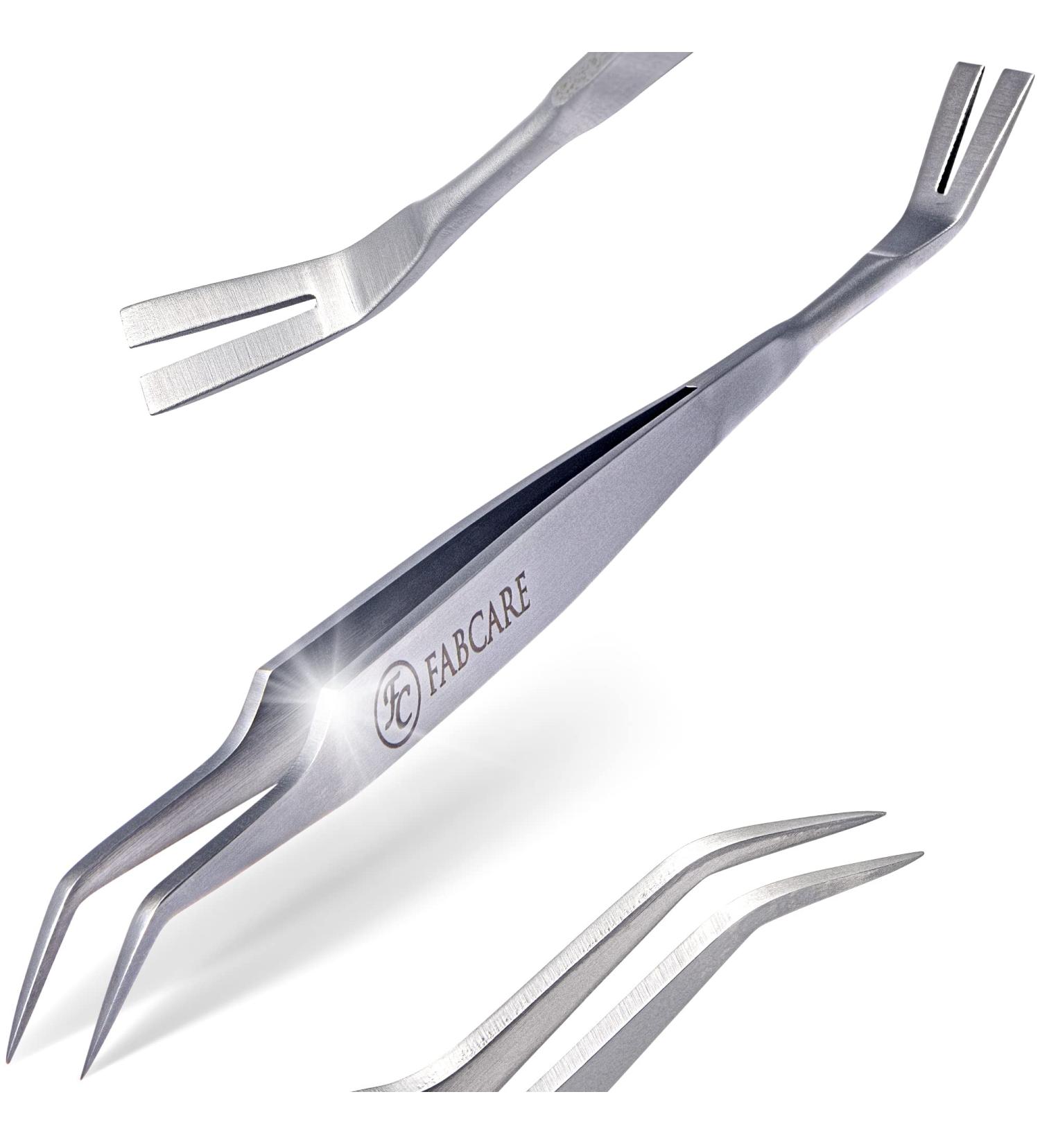 Fabcare 2 in 1 Tick Pliers - Tick Tweezers & Hooks for Dogs Cats & Humans | Includes Case eBook & ID Card - Ultimate Tick Remover for All Sizes - Buy Online on SooperMarket.com