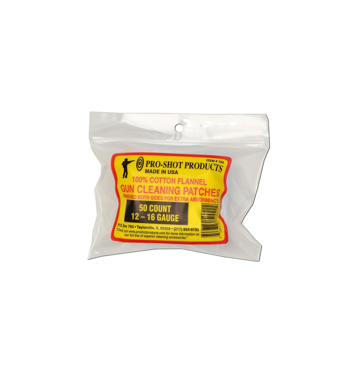 Pro Shot 12-16 Gauge 50 Count Patches WHITE, 3" Patches