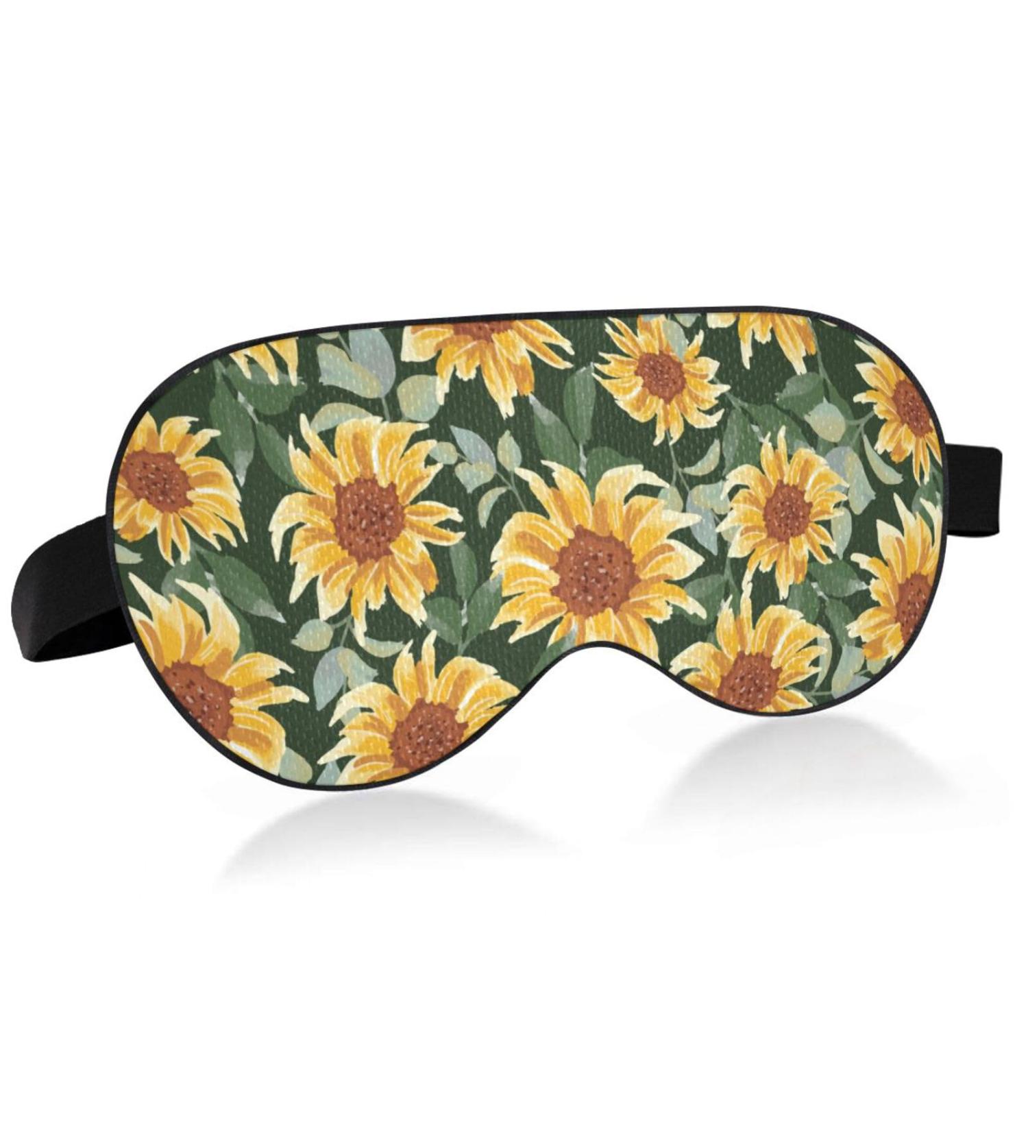 Haskirky Light Blocking Eye Mask for Deep Sleep | Breathable & Adjustable | Men and Women | Travel, Yoga, Meditation | Office Goodies | Spring Sunflowers - Buy Online on SooperMarket.com